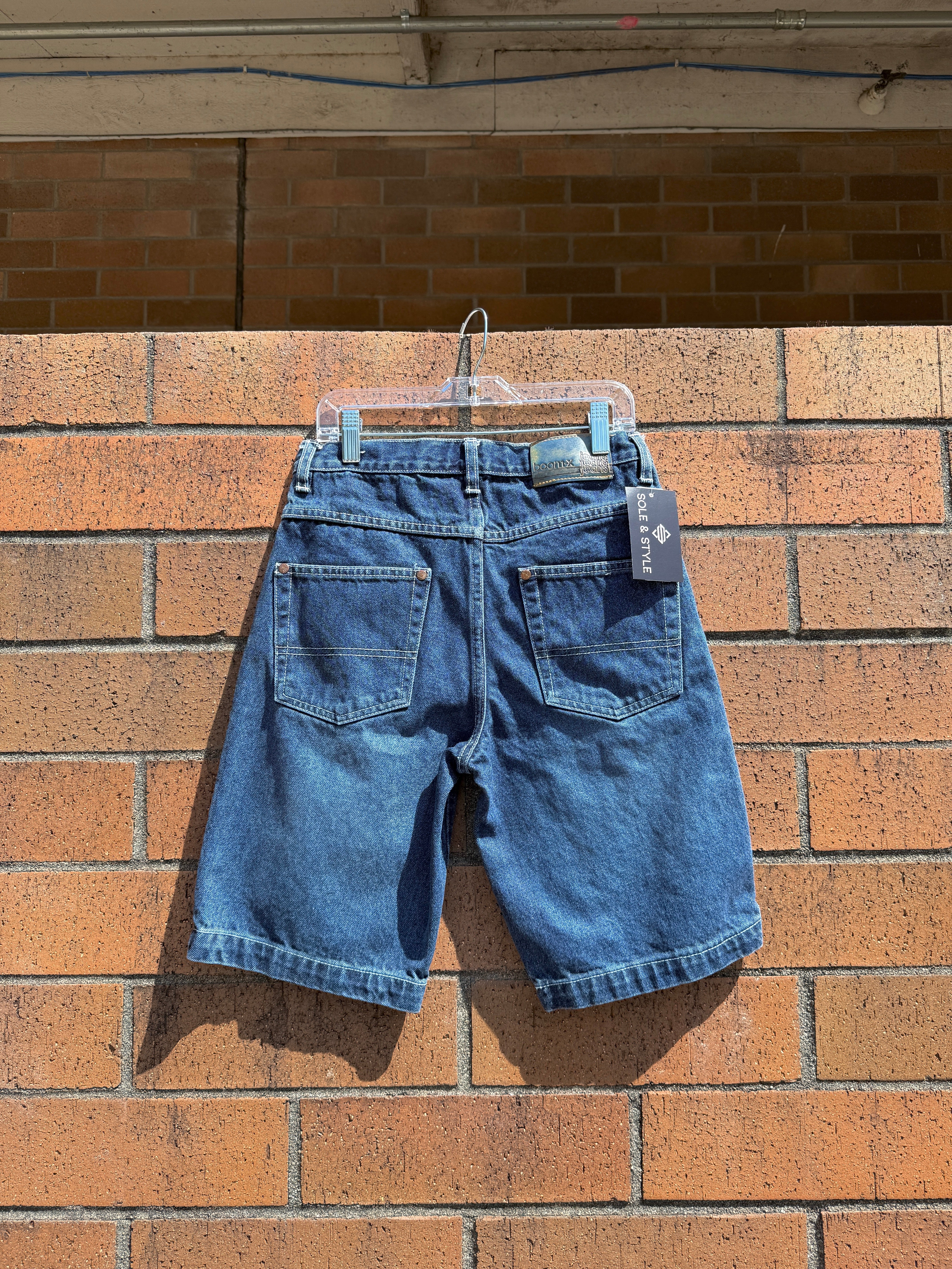 Y2K Boom-X Jeans Dark Wash Denim Jorts Size 26