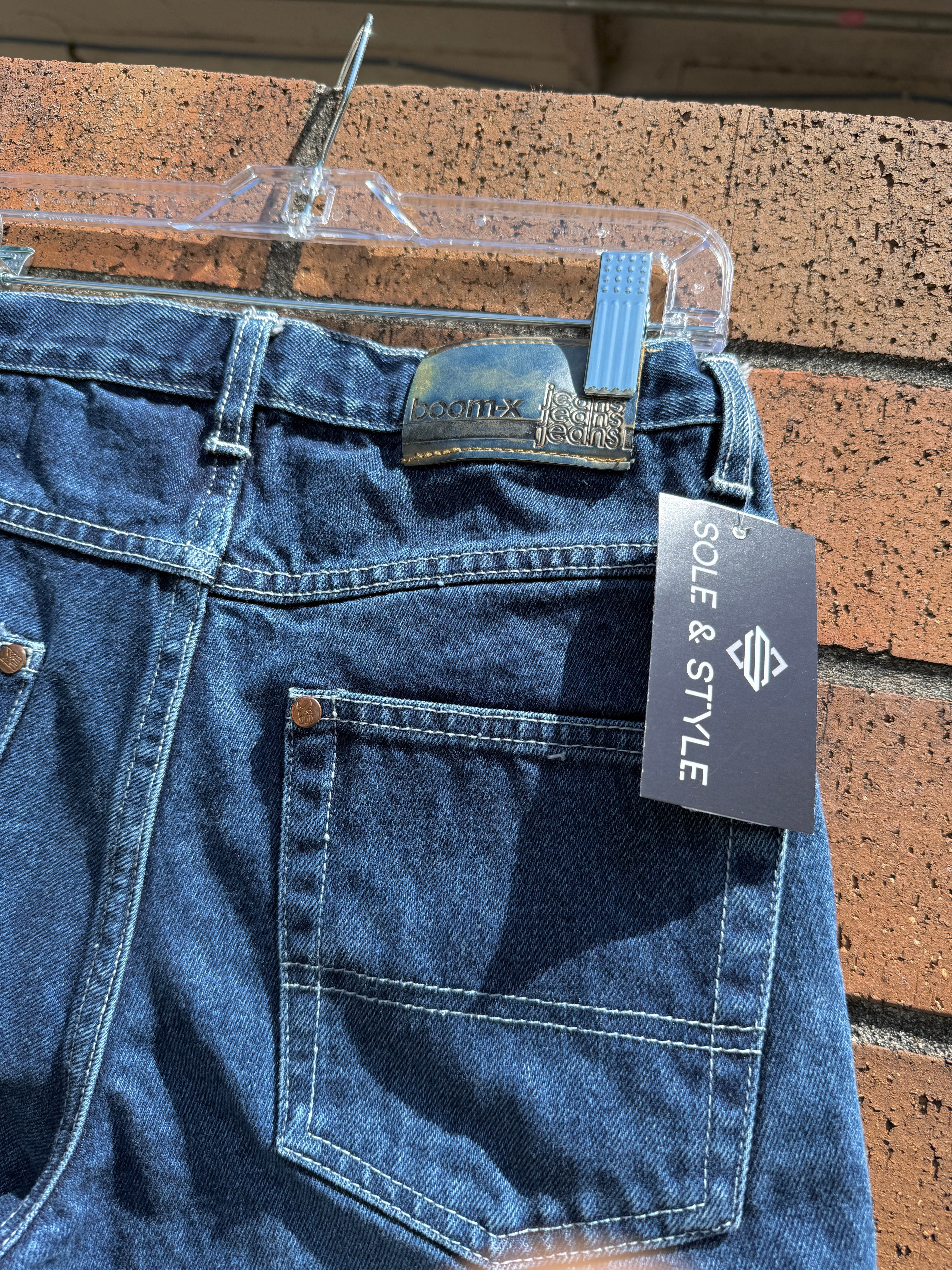 Y2K Boom-X Jeans Dark Wash Denim Jorts Size 26