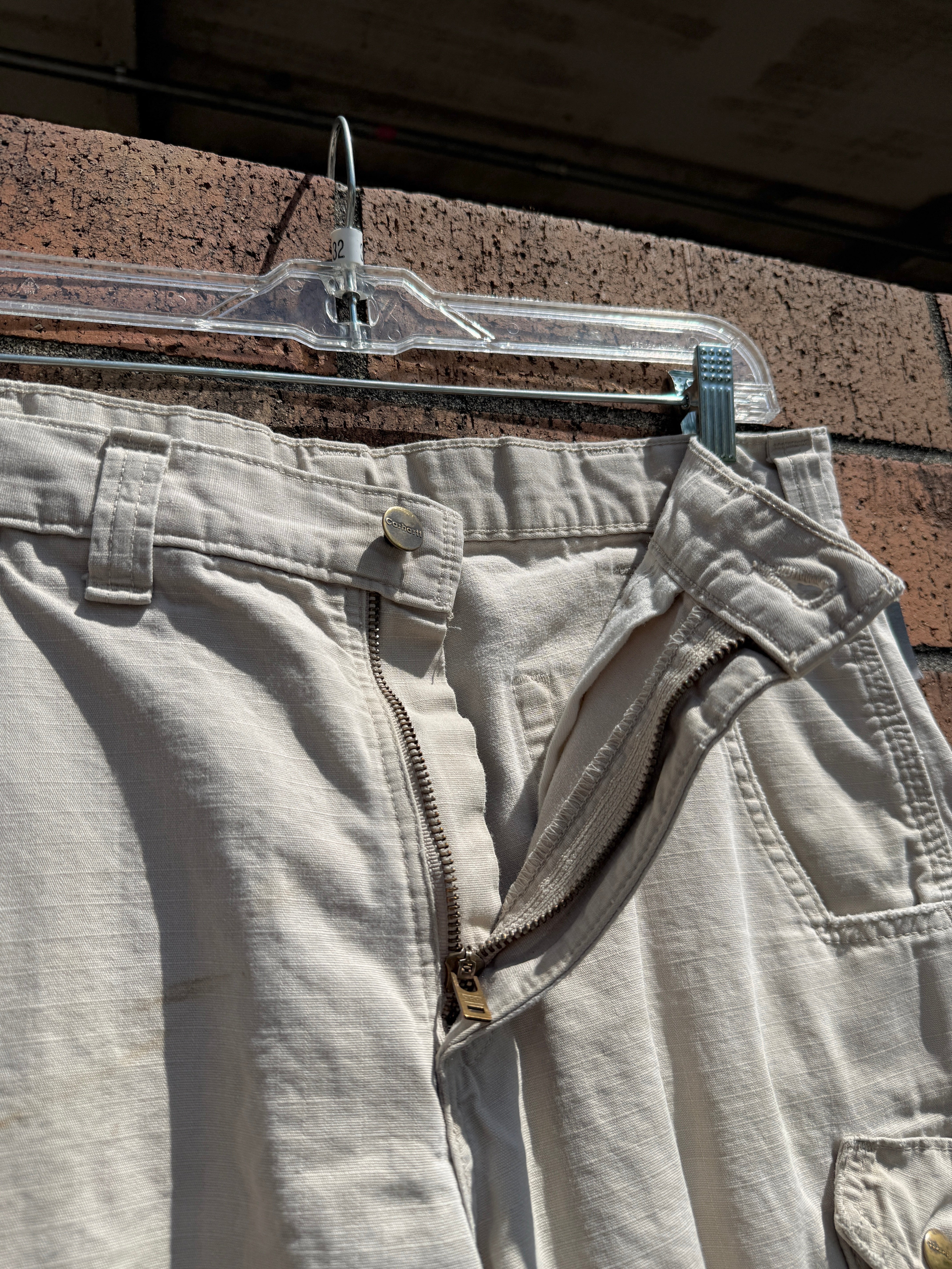 2012 Carhartt Beige Ripstop Carpenter Shorts Size 33