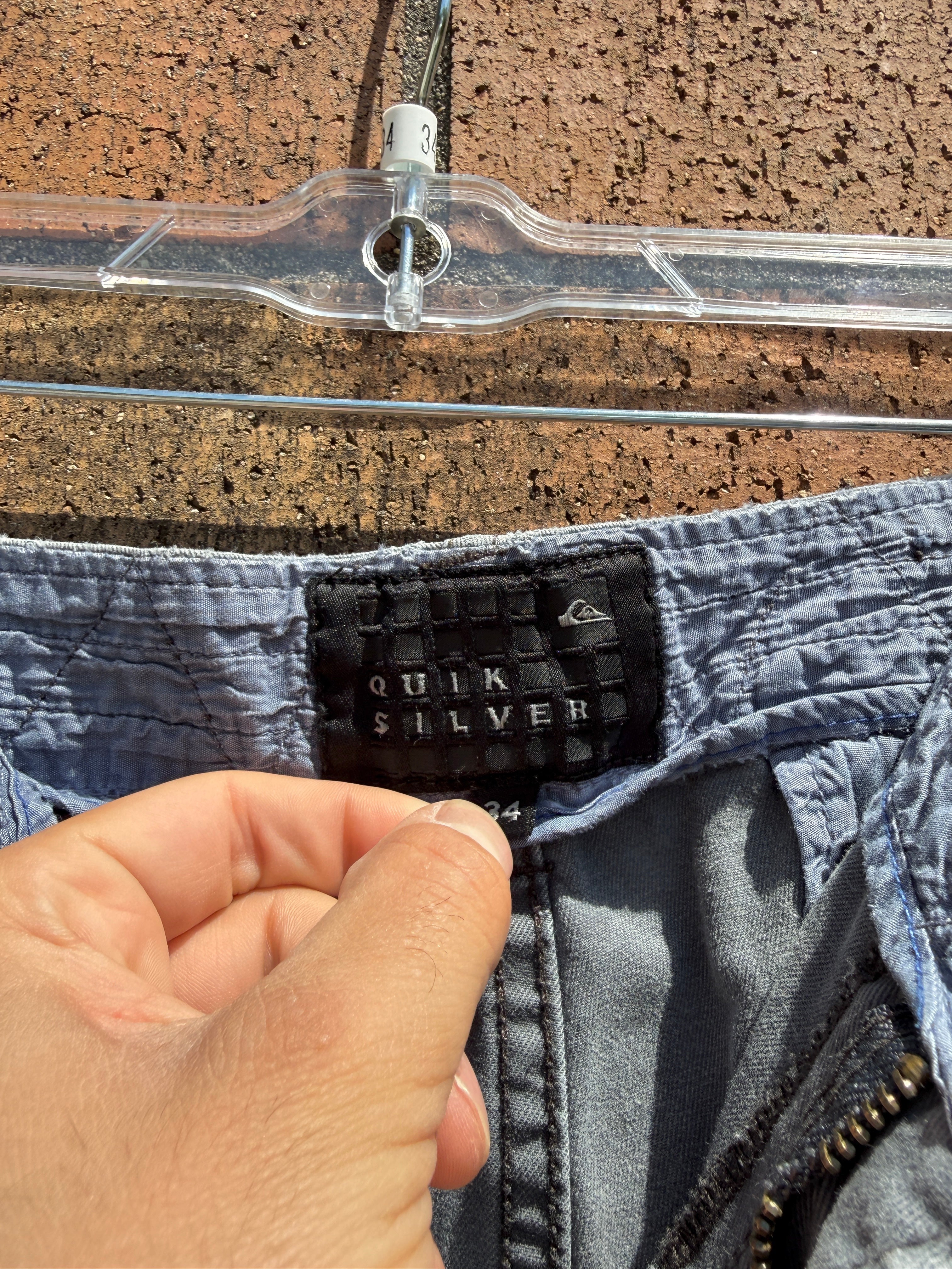 Y2K Quiksilver Dark Grey Skate Shorts Size 34