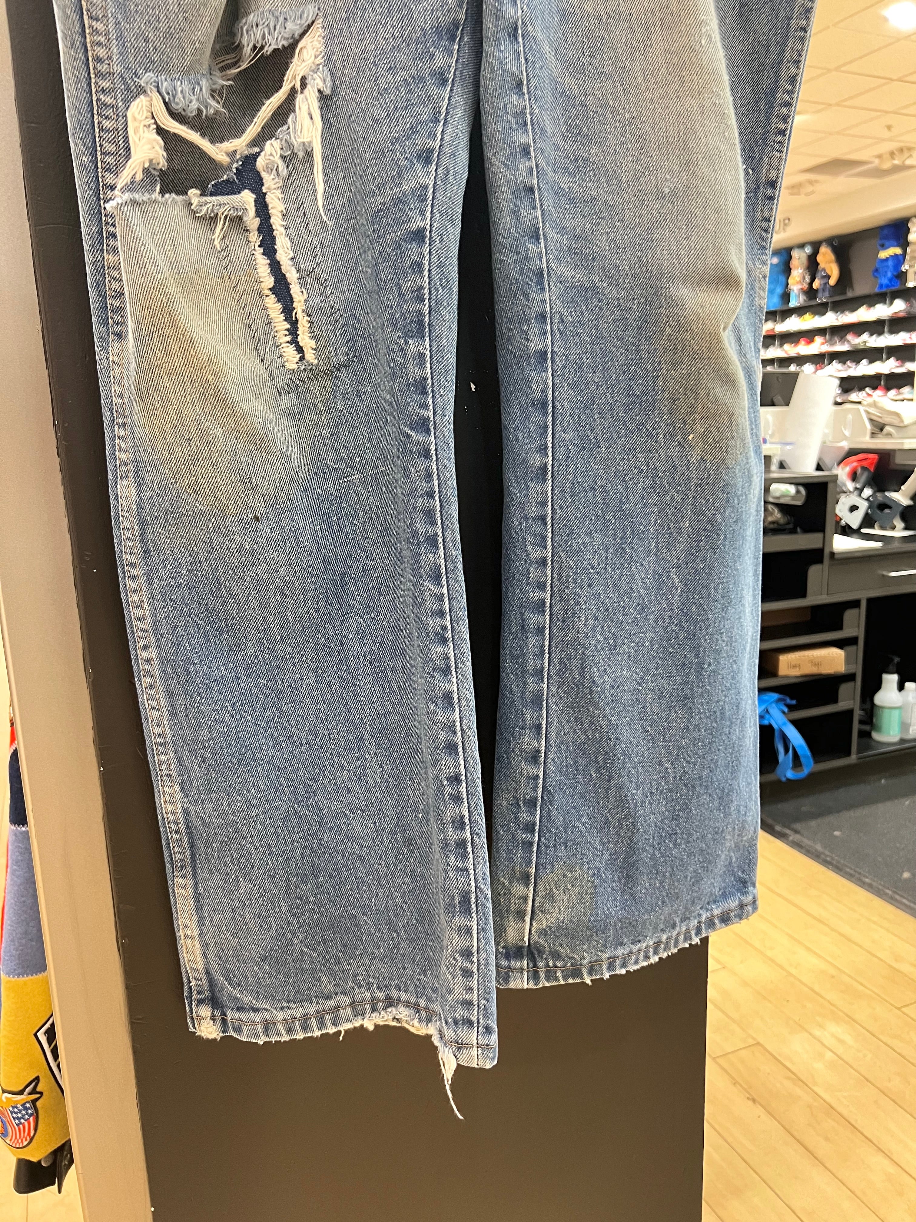 70s Rustler Distressed Denim Jeans 36