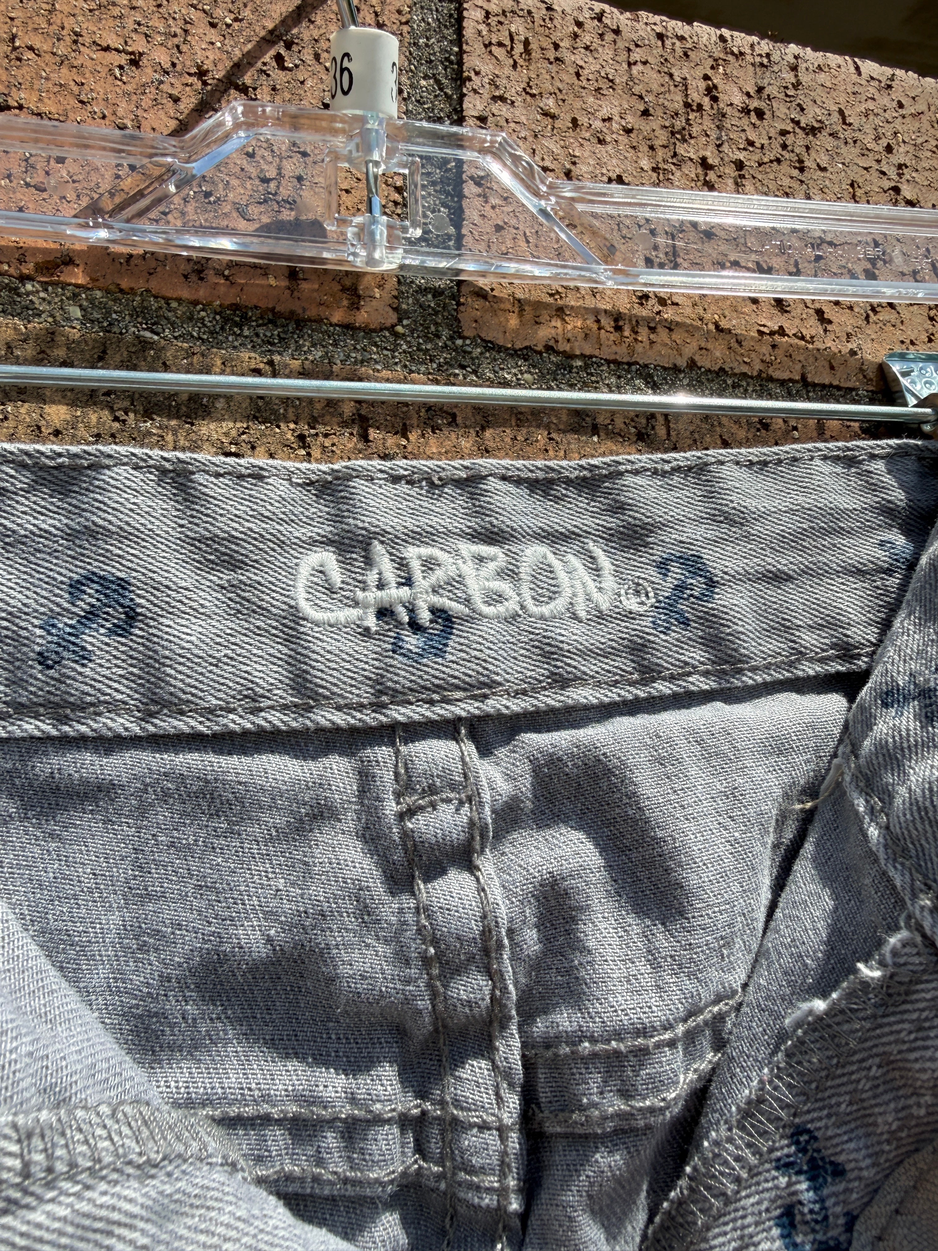 Y2K Carbon Denim Anchor Print Jorts Size 36
