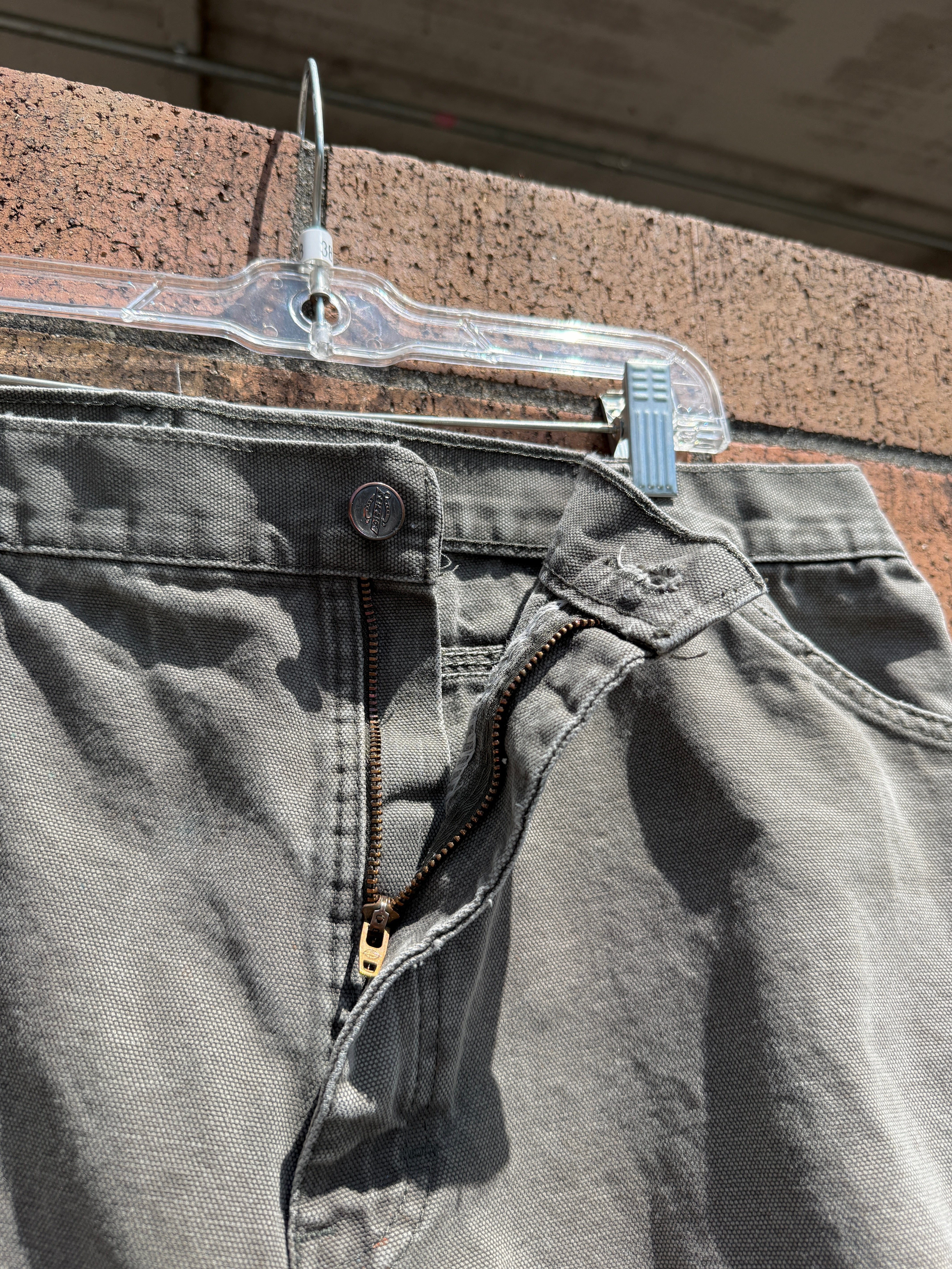 Dickies Olive Green Cutoff Carpenter Shorts Size 38x32