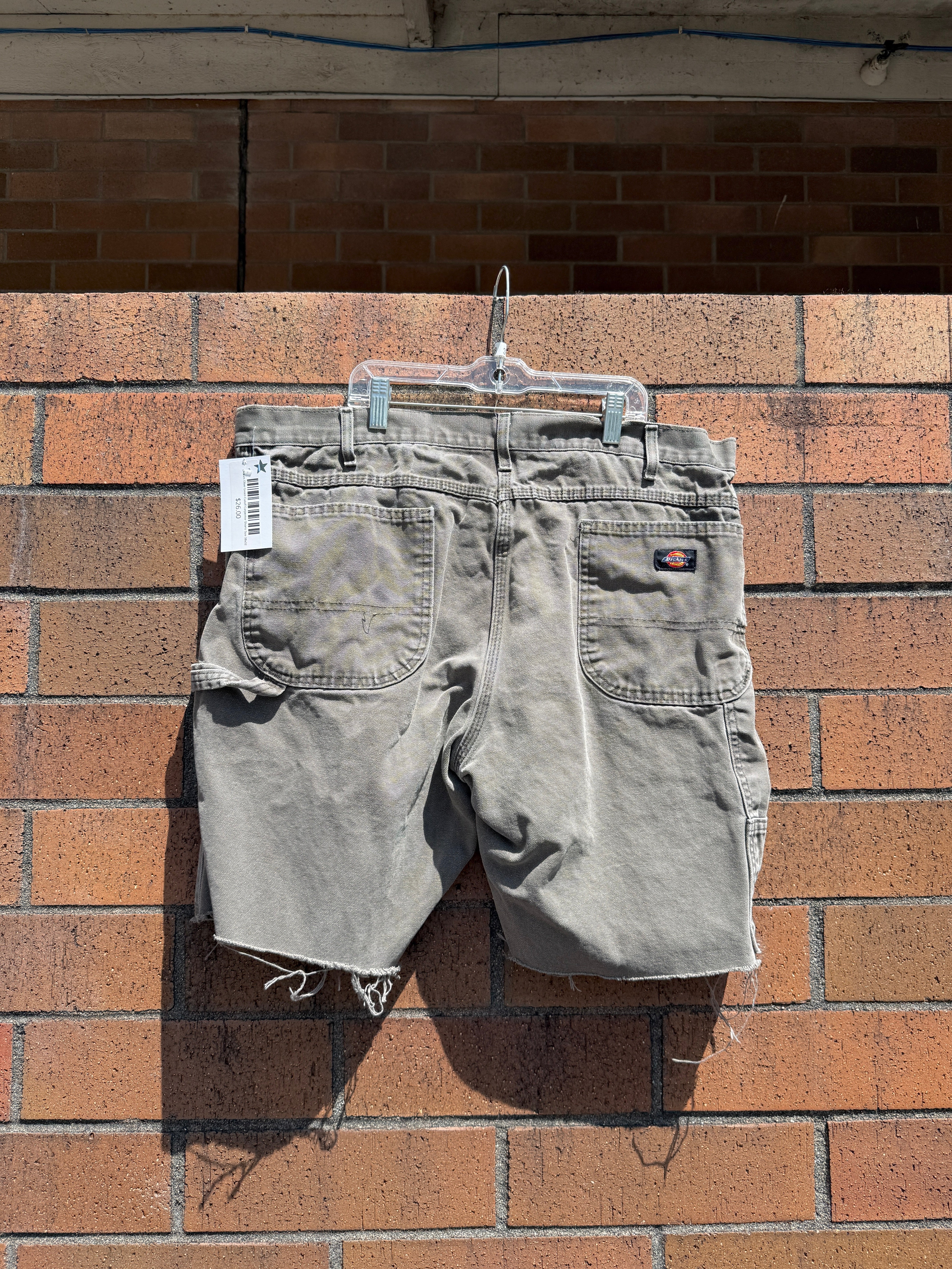 Dickies Olive Green Cutoff Carpenter Shorts Size 38x32
