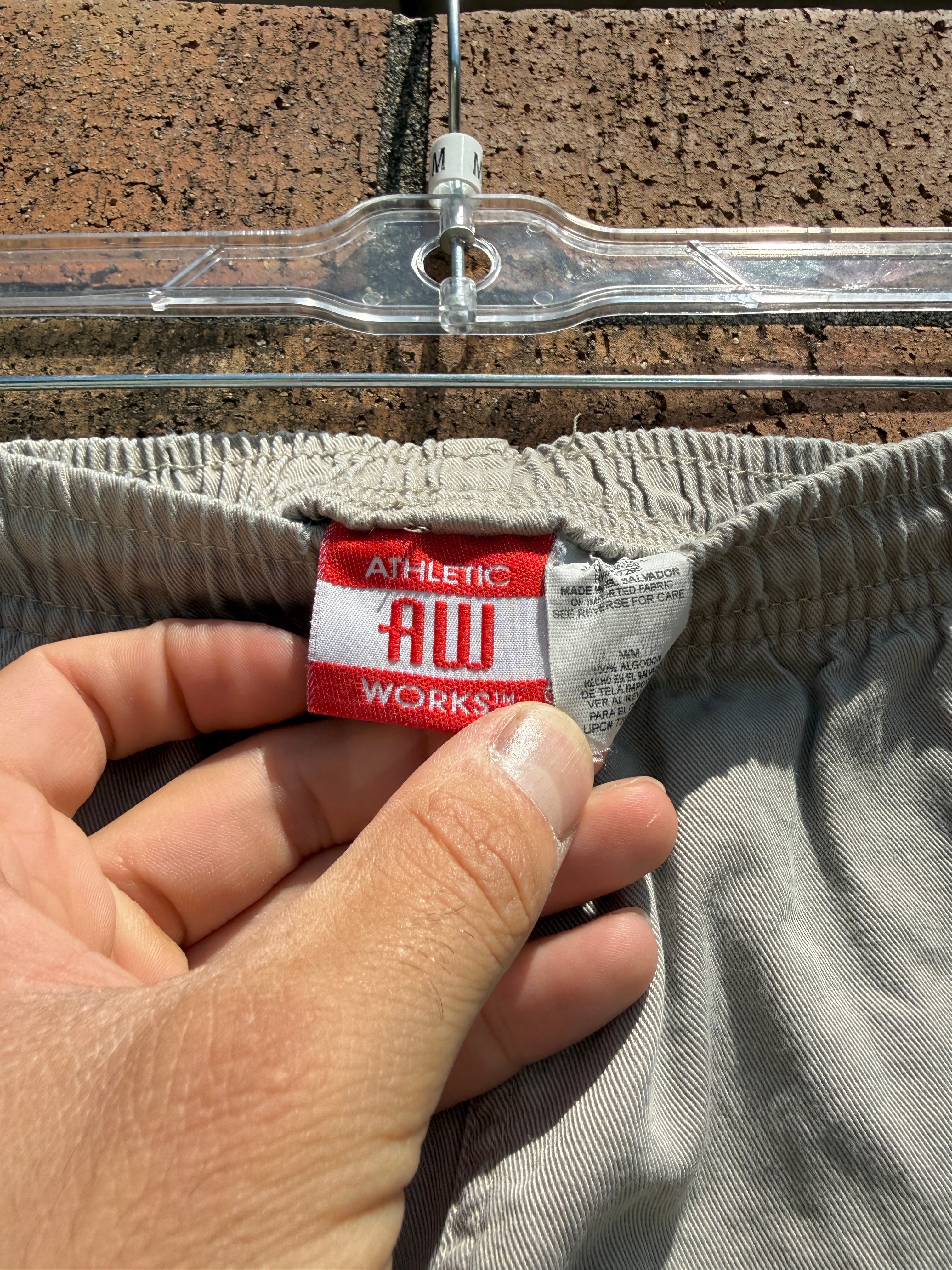 Y2K Athletic Works Beige Cotton Striped Shorts Size M