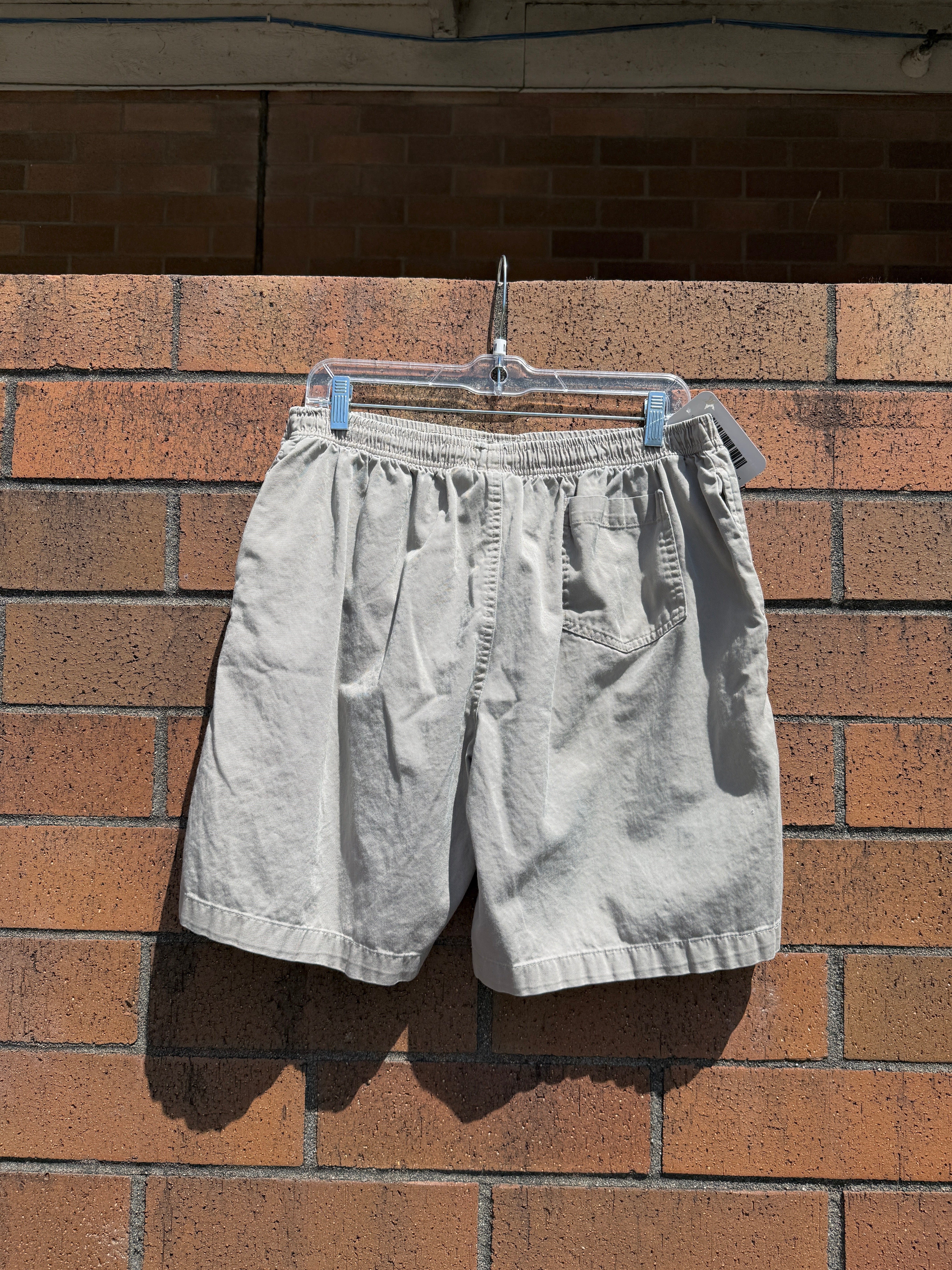 Y2K Athletic Works Beige Cotton Striped Shorts Size M