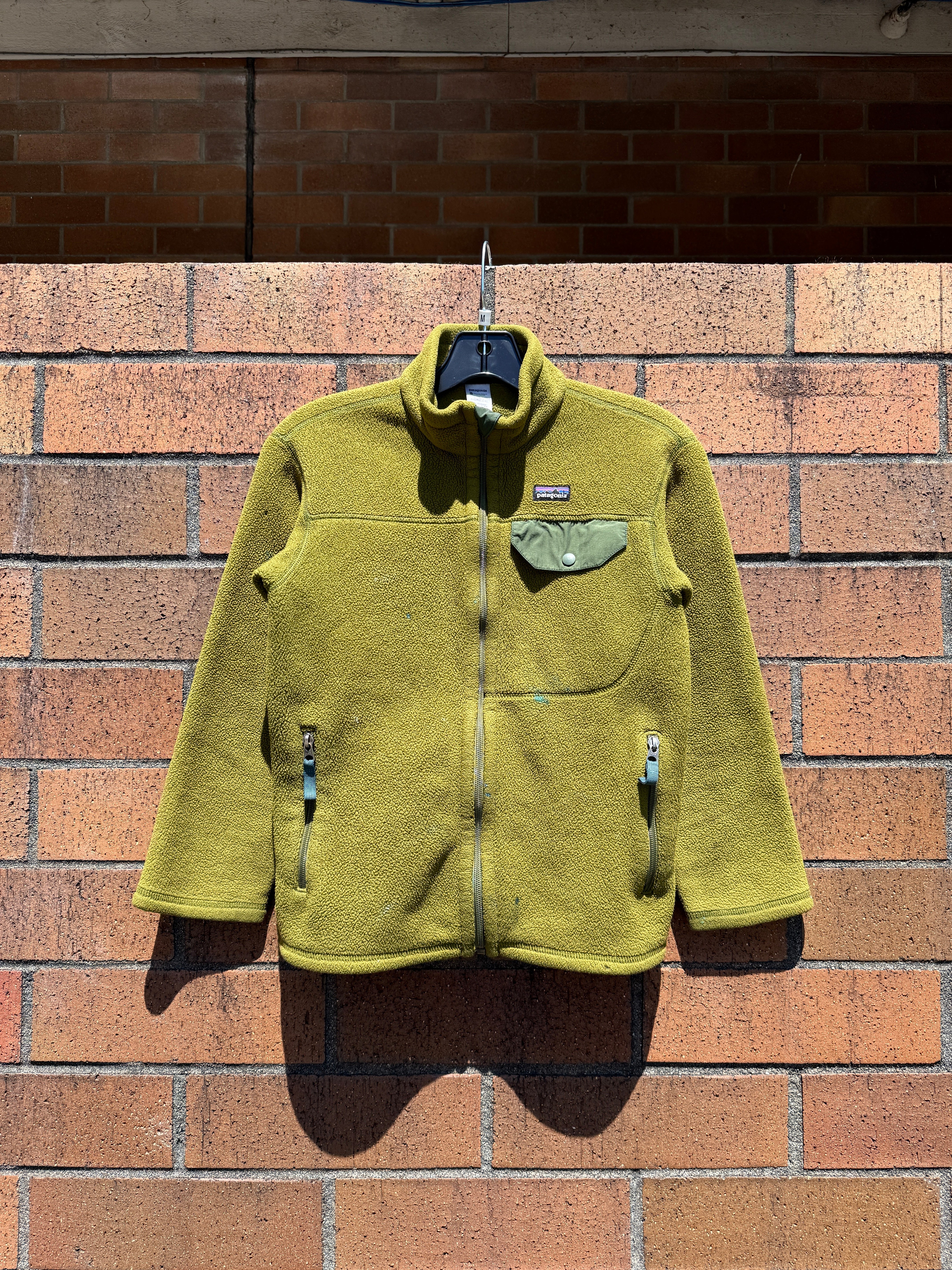 Patagonia Olive Green Synchilla Snap-T Fleece Size Youth M