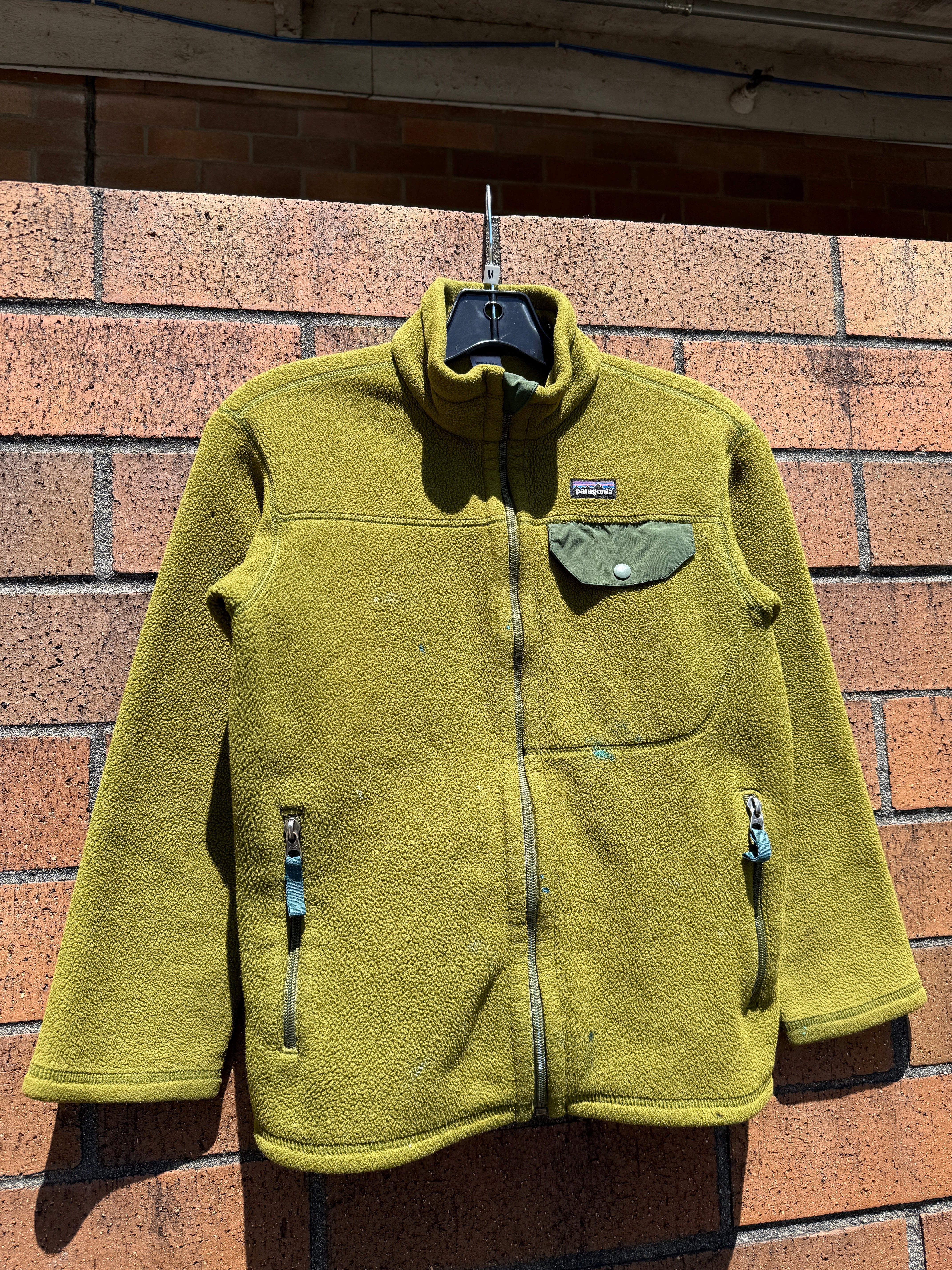 Patagonia Olive Green Synchilla Snap-T Fleece Size Youth M