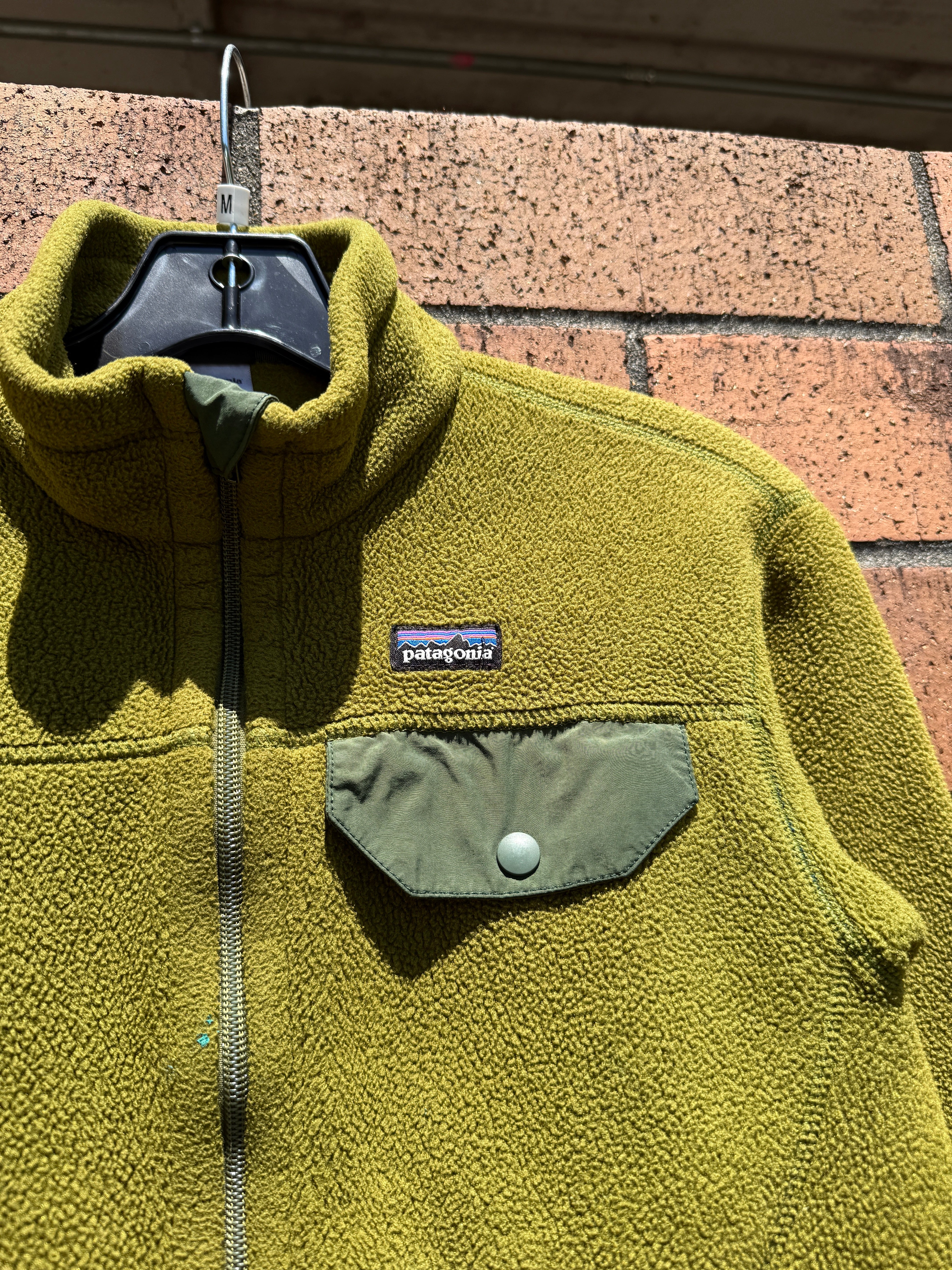 Patagonia Olive Green Synchilla Snap-T Fleece Size Youth M
