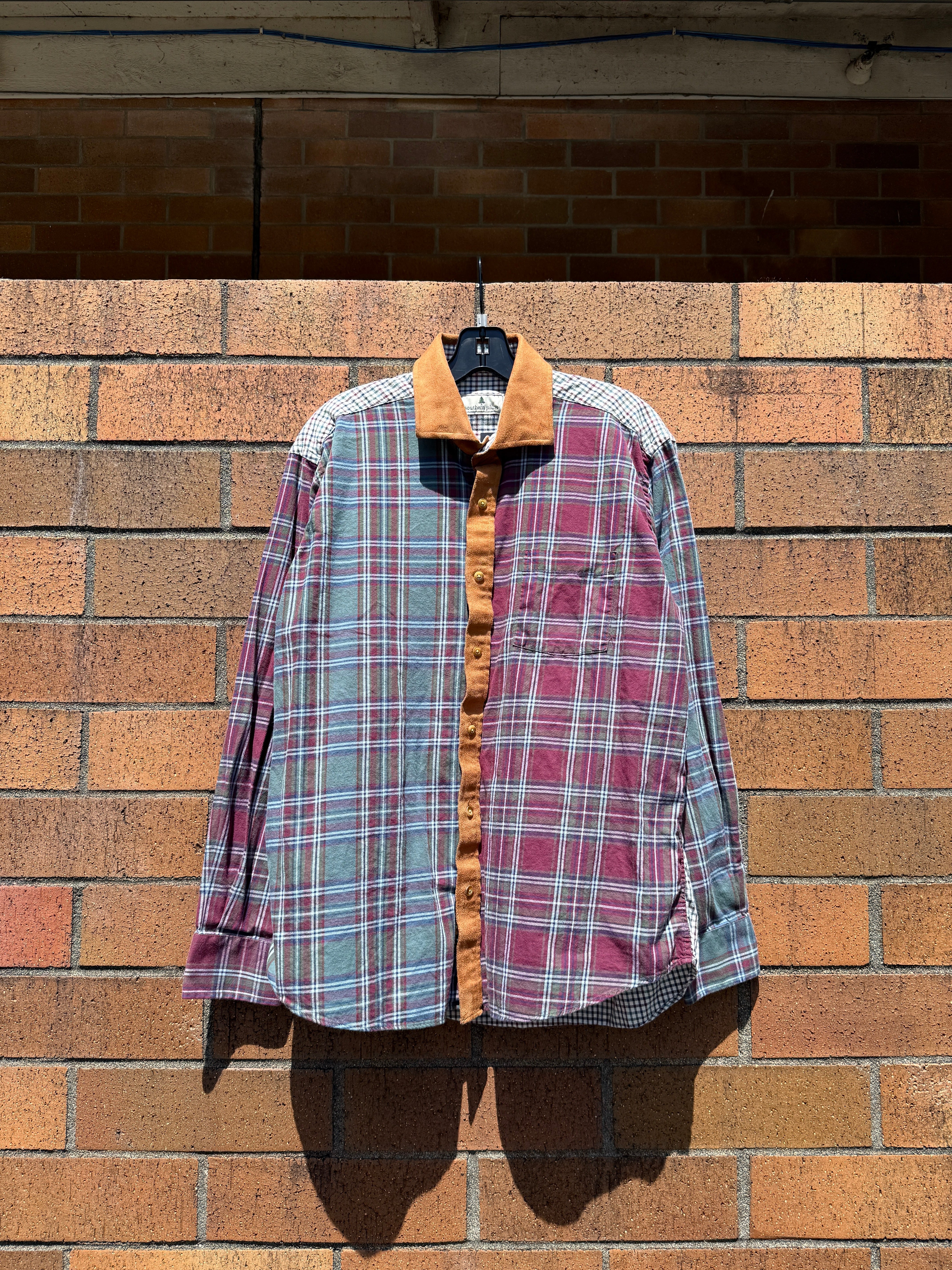 Southern Pines Patchwork Plaid Flannel Size L