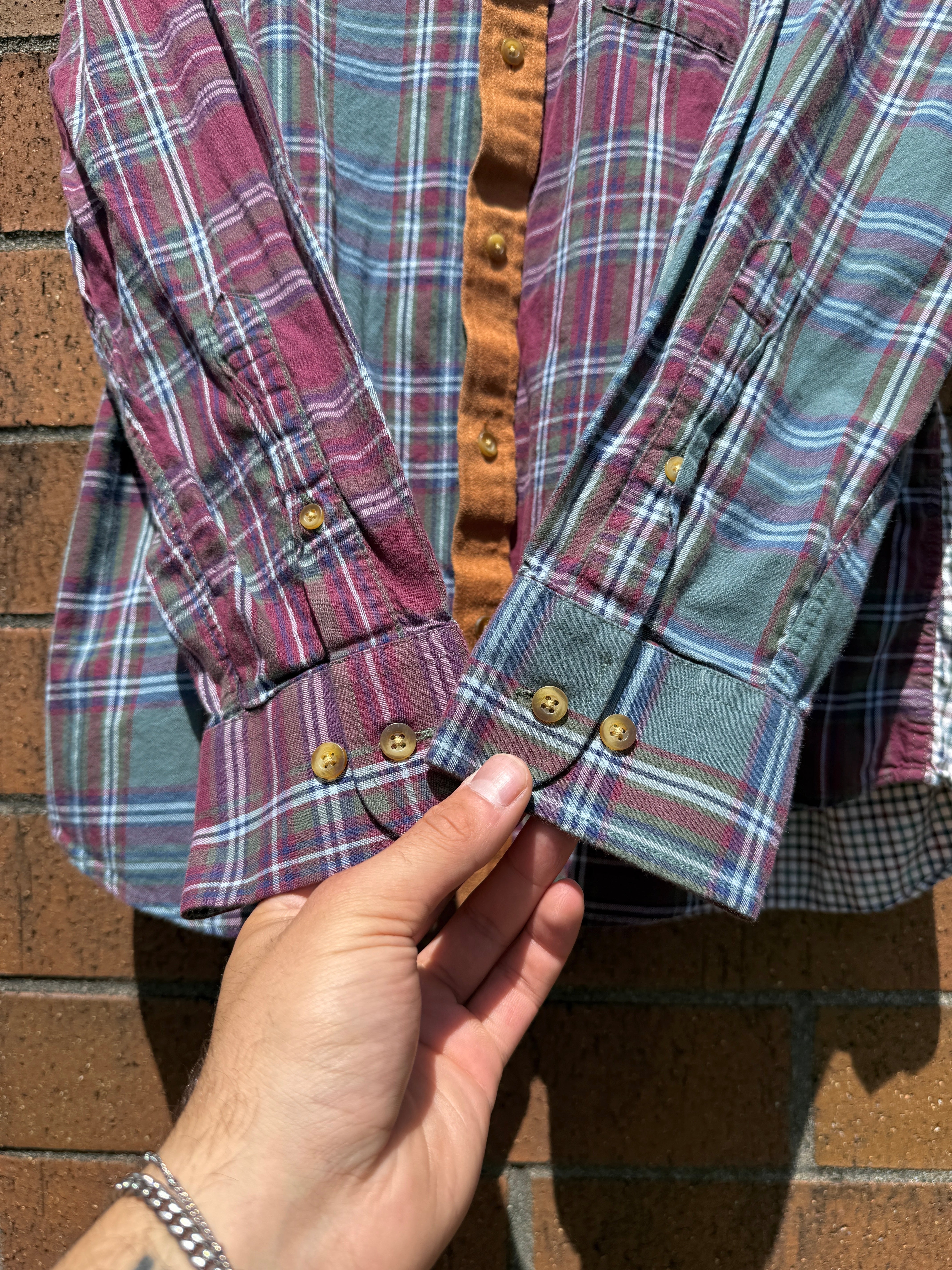 Southern Pines Patchwork Plaid Flannel Size L
