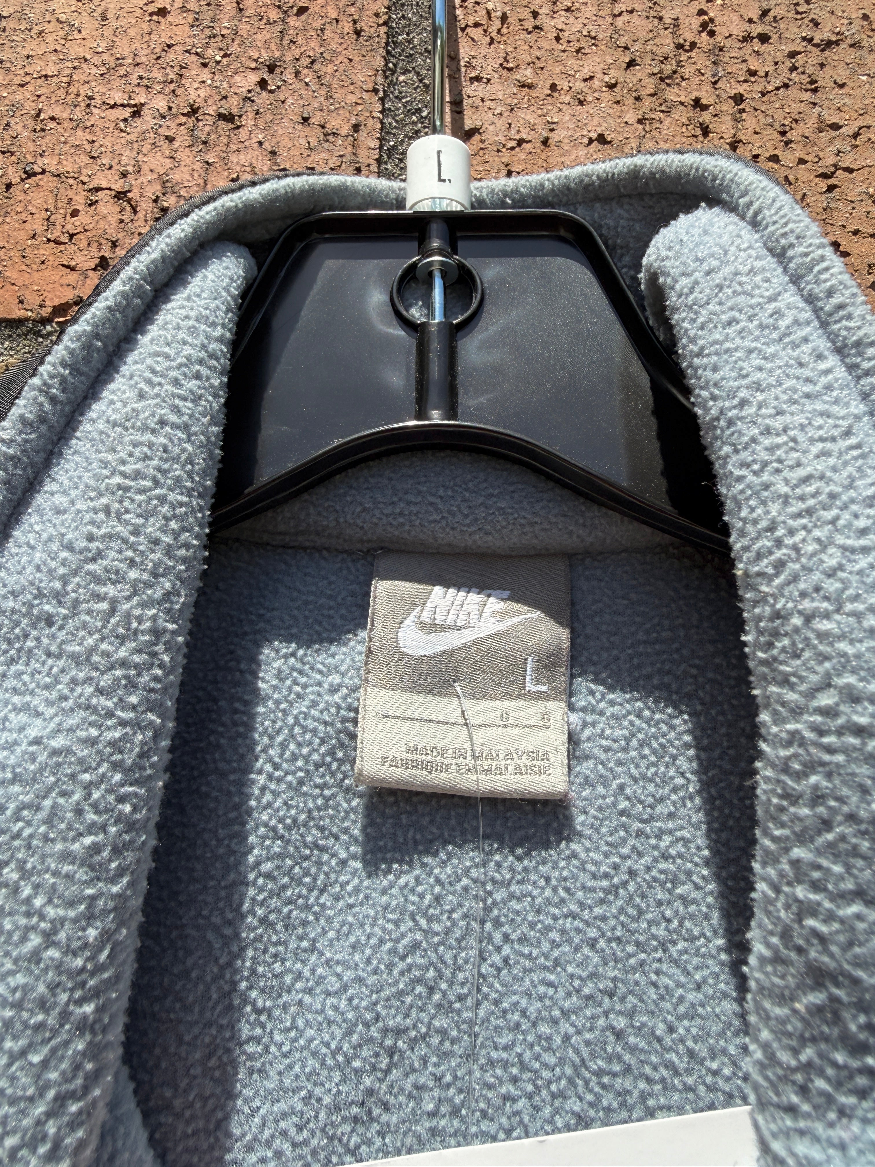 2007 Nike Black / Grey Fleece Vest Sz L