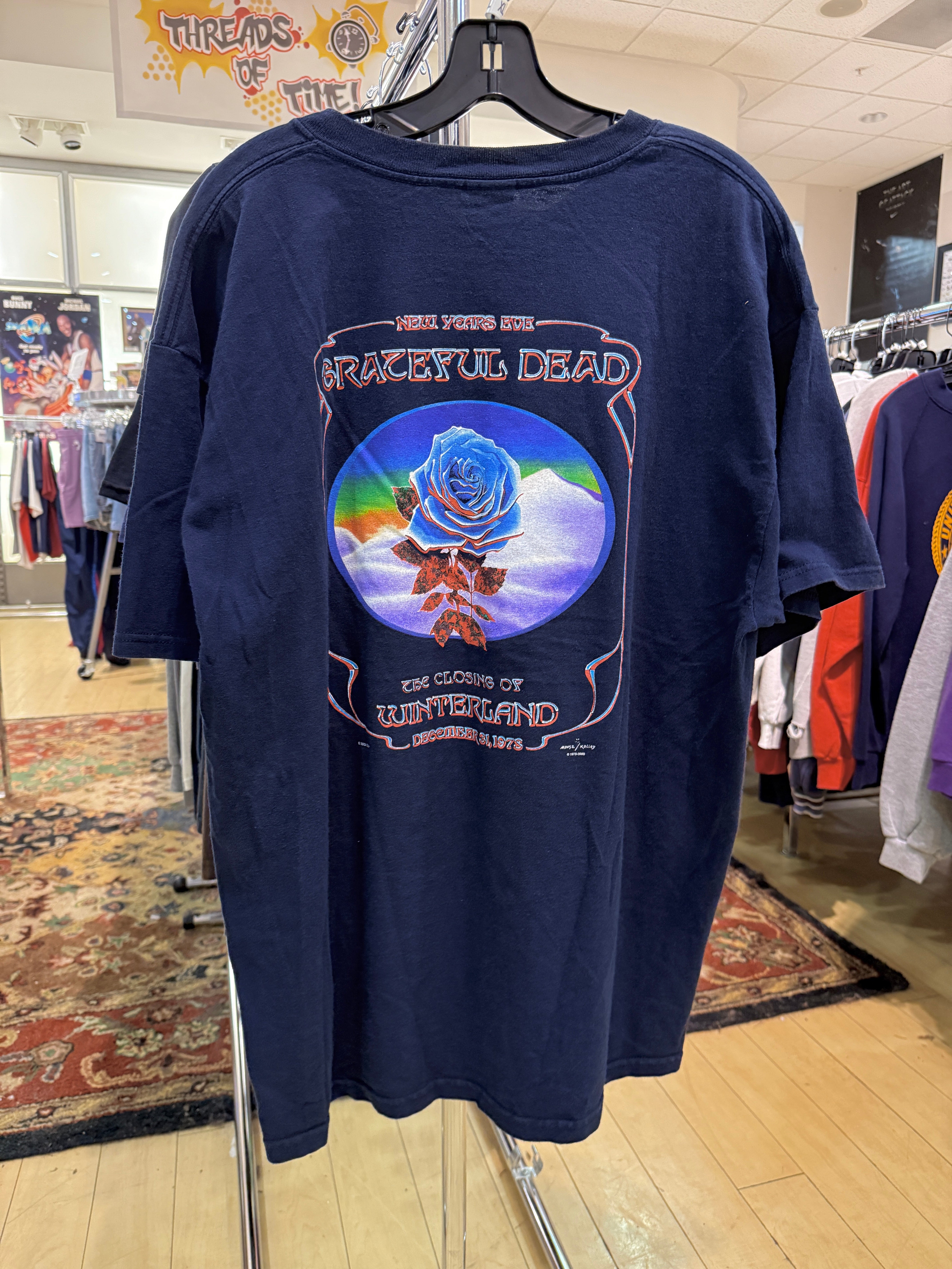 2003 Grateful Dead NYE Winterland Closing Tee Blue Sz XL