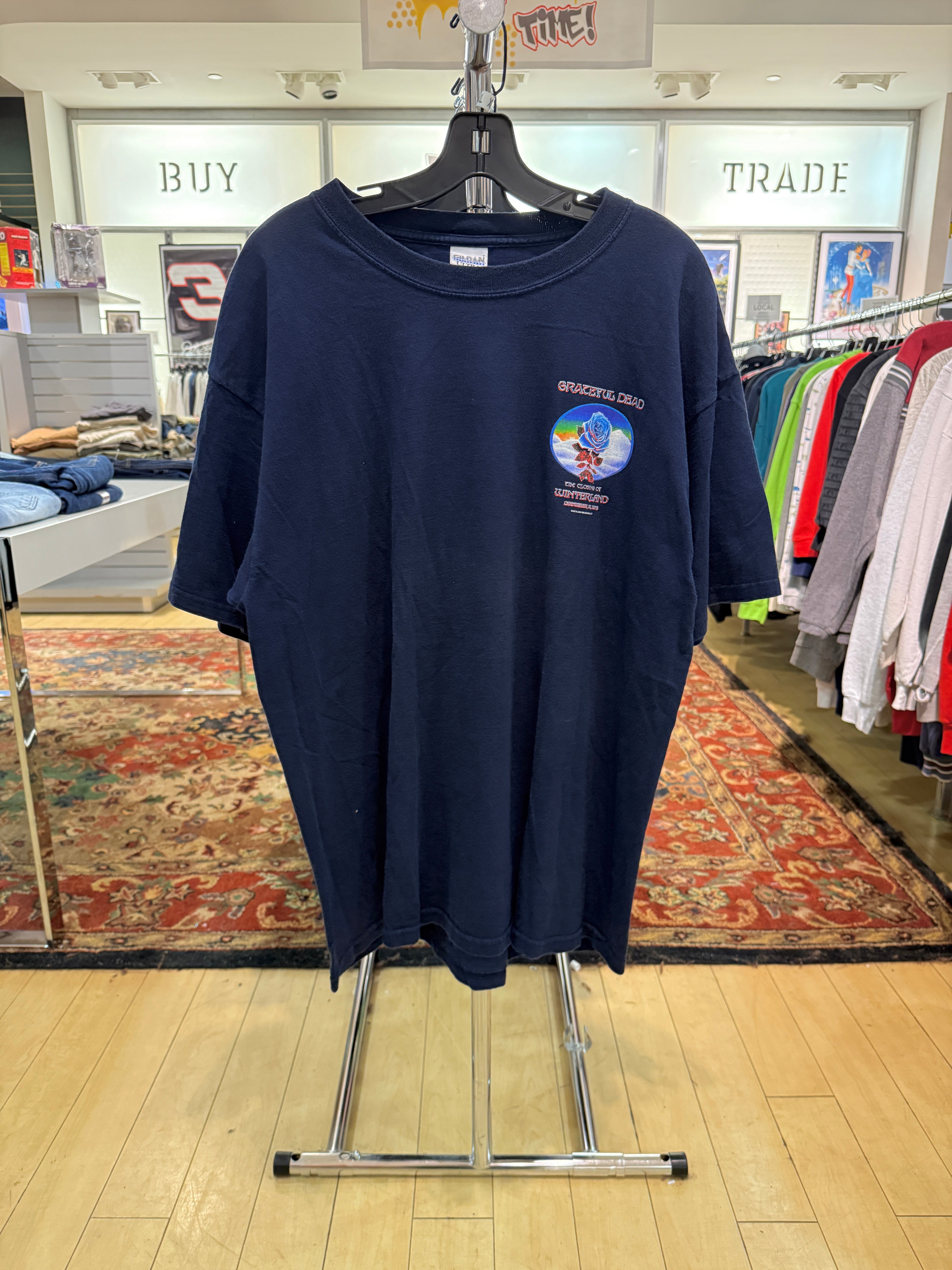 2003 Grateful Dead NYE Winterland Closing Tee Blue Sz XL