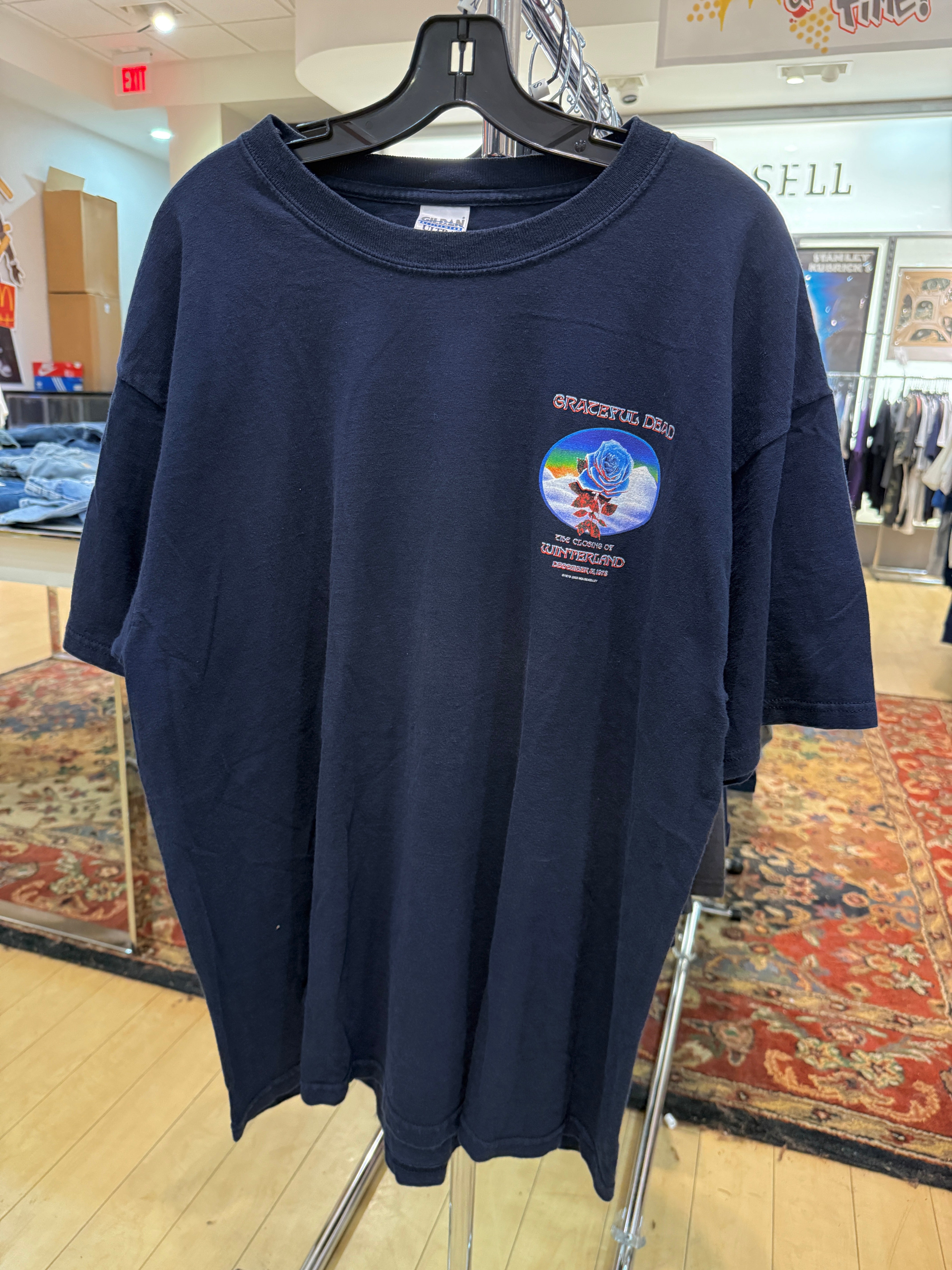 2003 Grateful Dead NYE Winterland Closing Tee Blue Sz XL