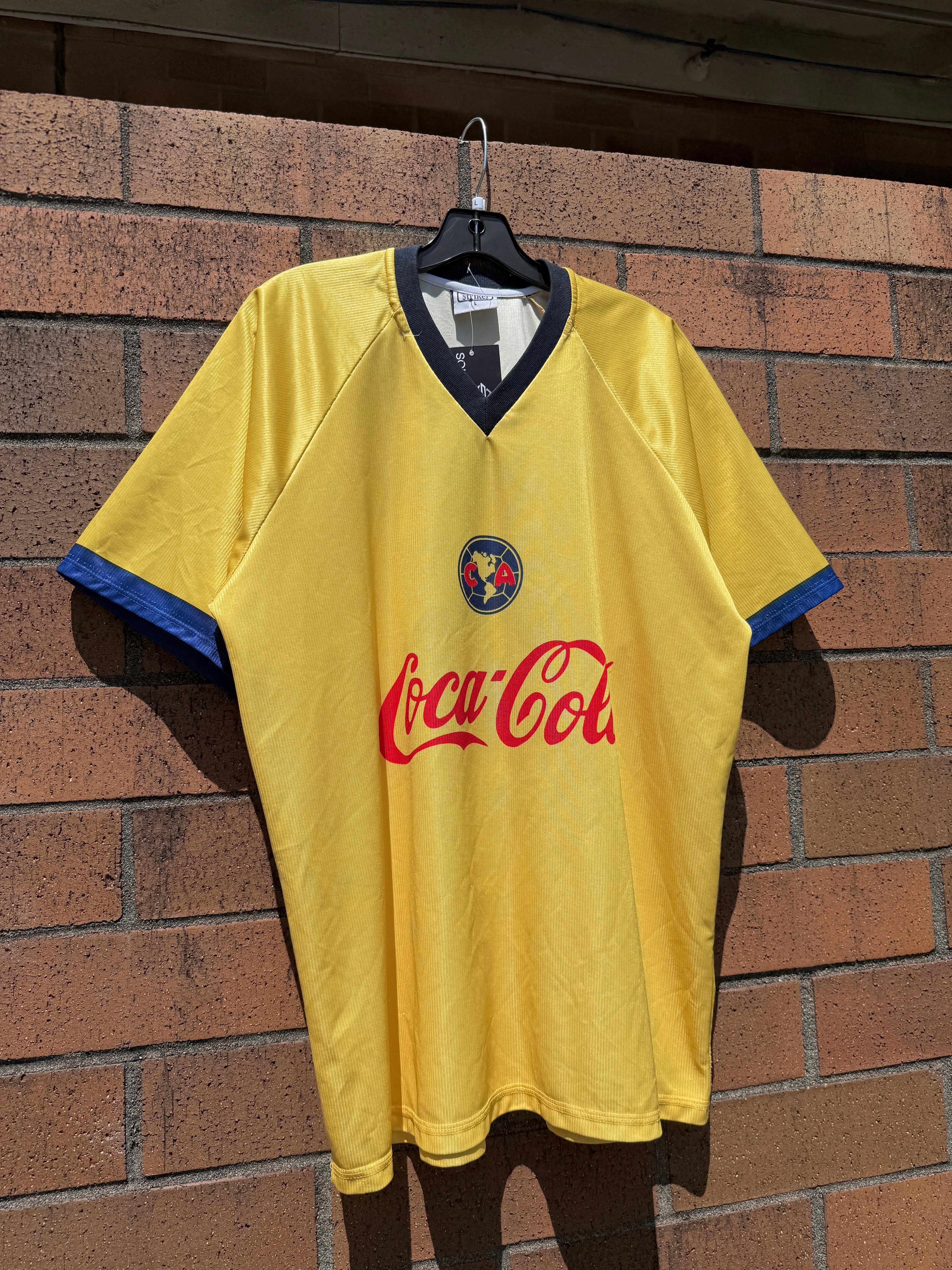 Y2K Club America #15 Yellow Soccer Jersey Size L