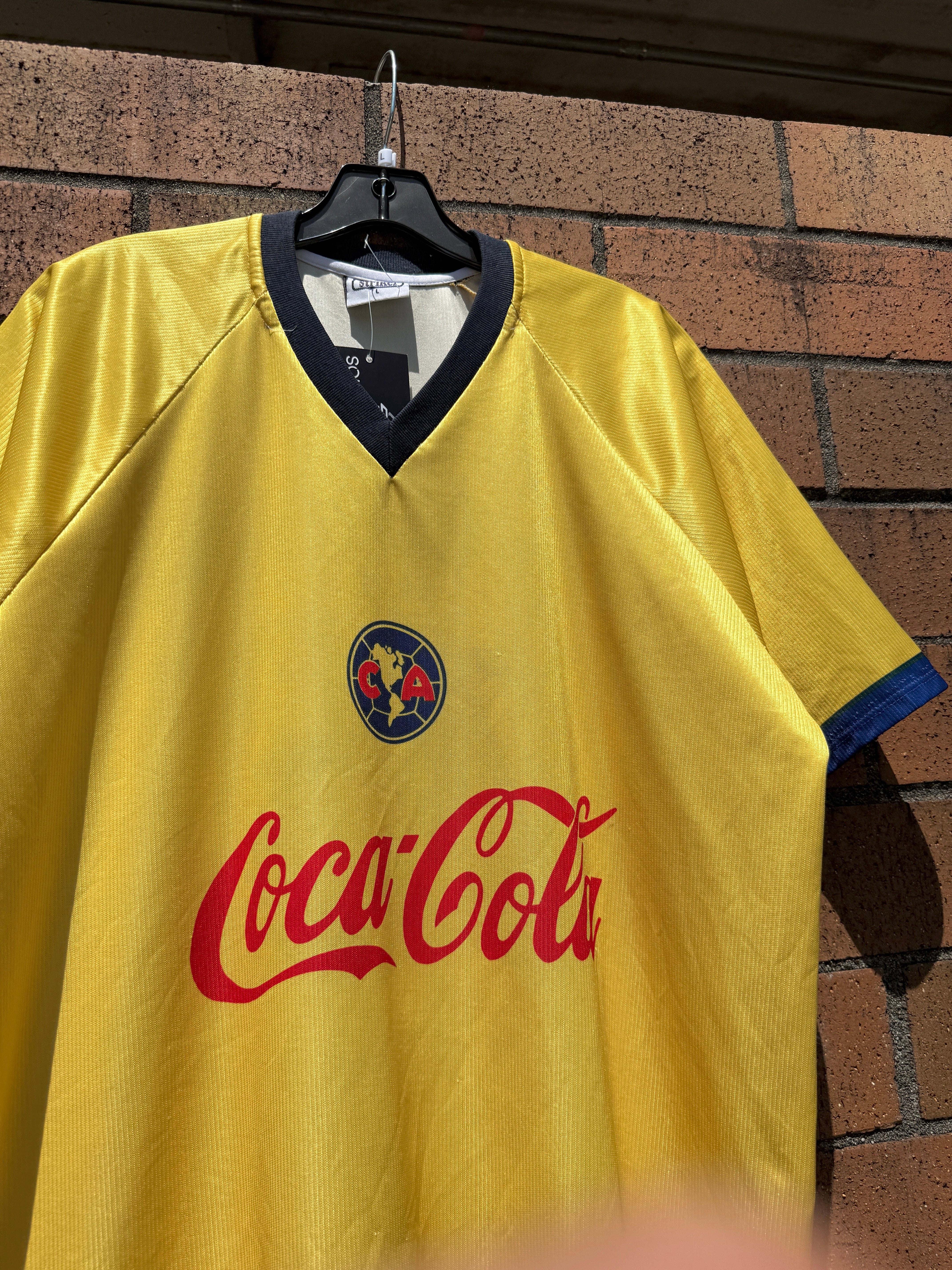 Y2K Club America #15 Yellow Soccer Jersey Size L