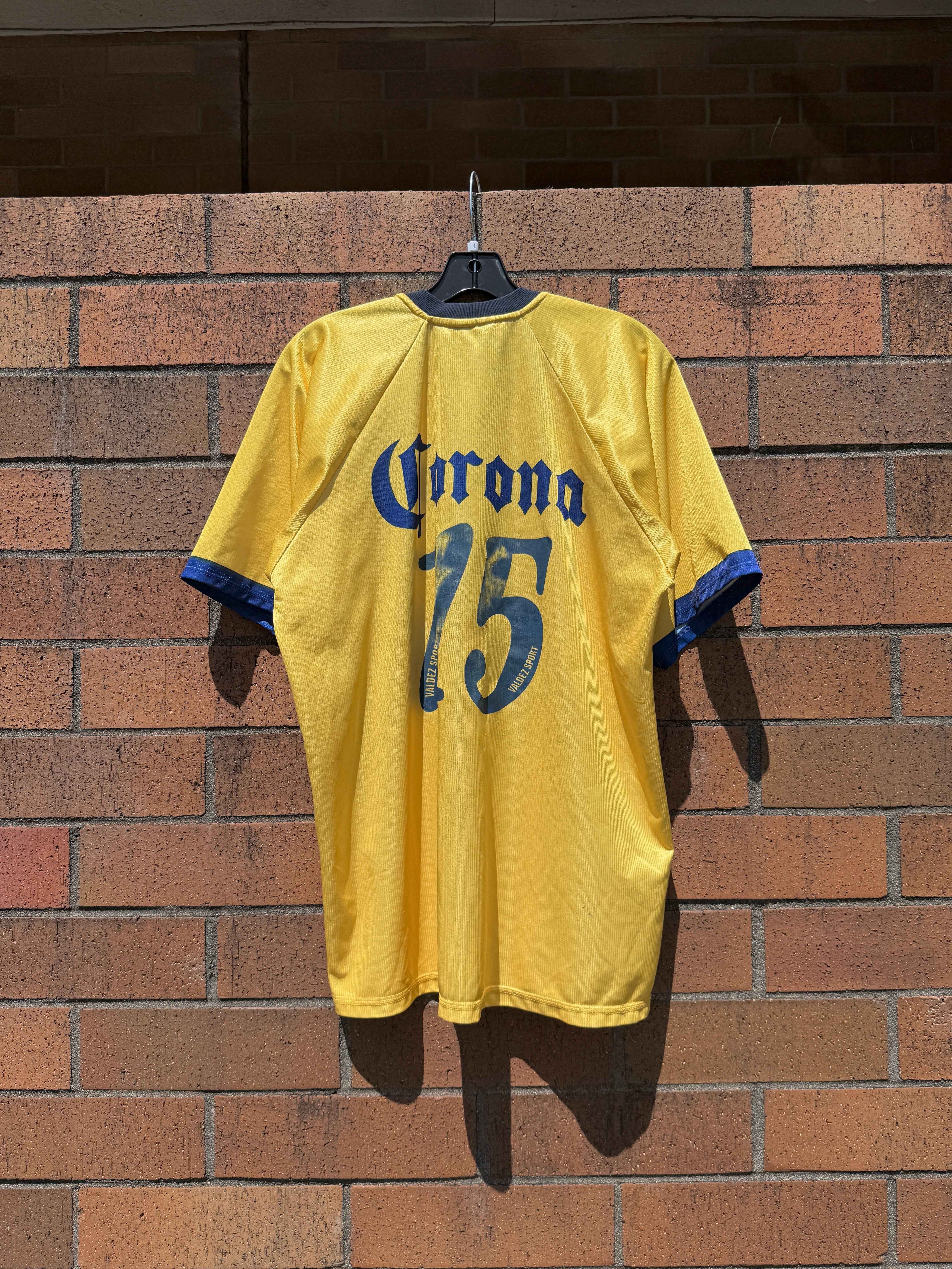 Y2K Club America #15 Yellow Soccer Jersey Size L