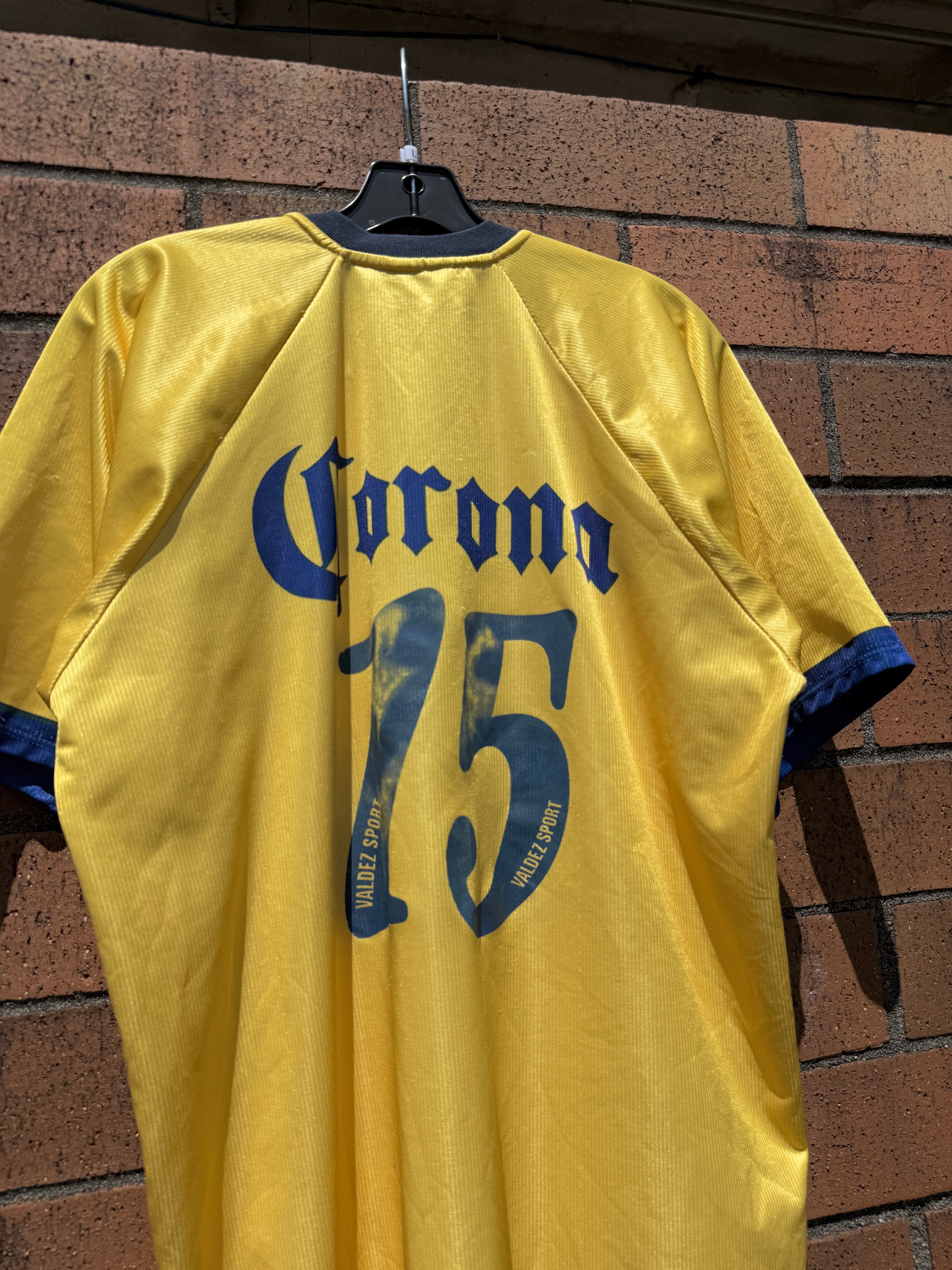 Y2K Club America #15 Yellow Soccer Jersey Size L