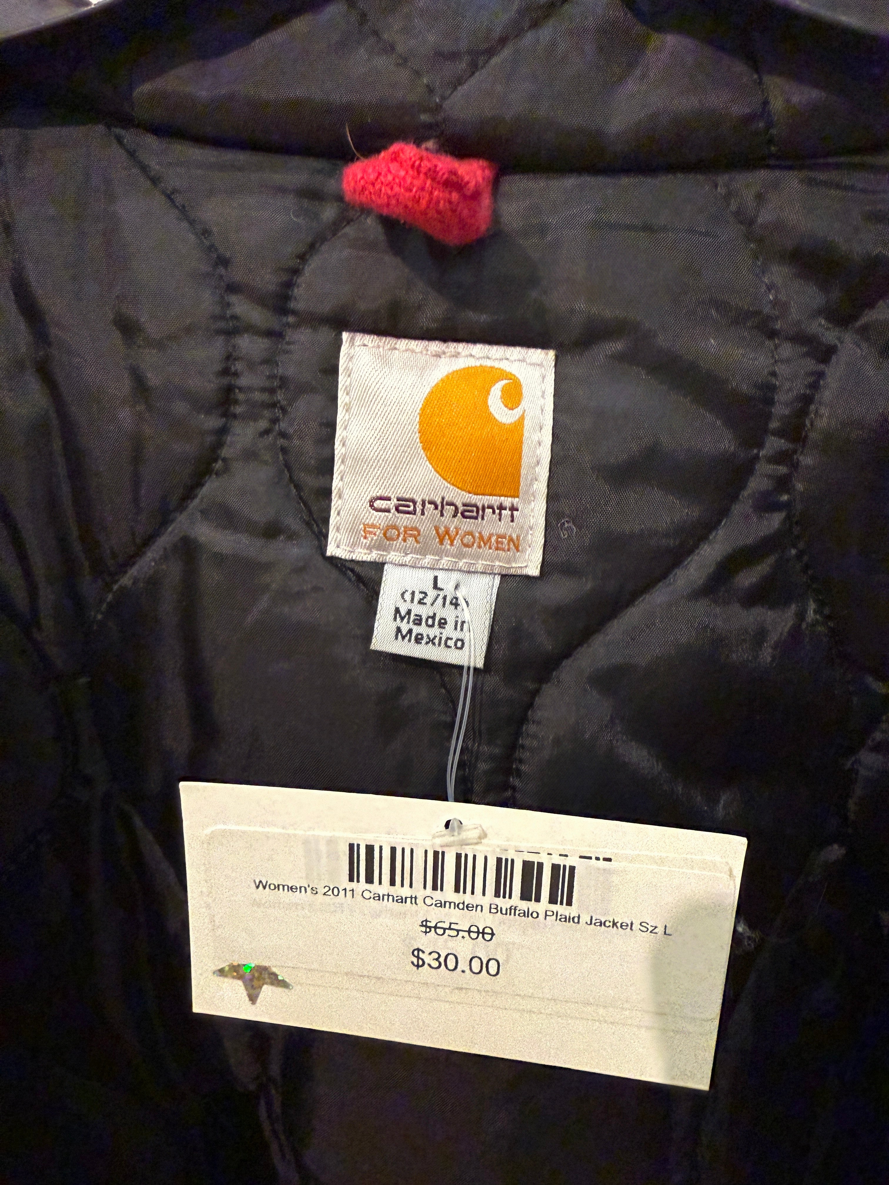 Women's 2011 Carhartt Camden Buffalo Plaid Jacket Sz L