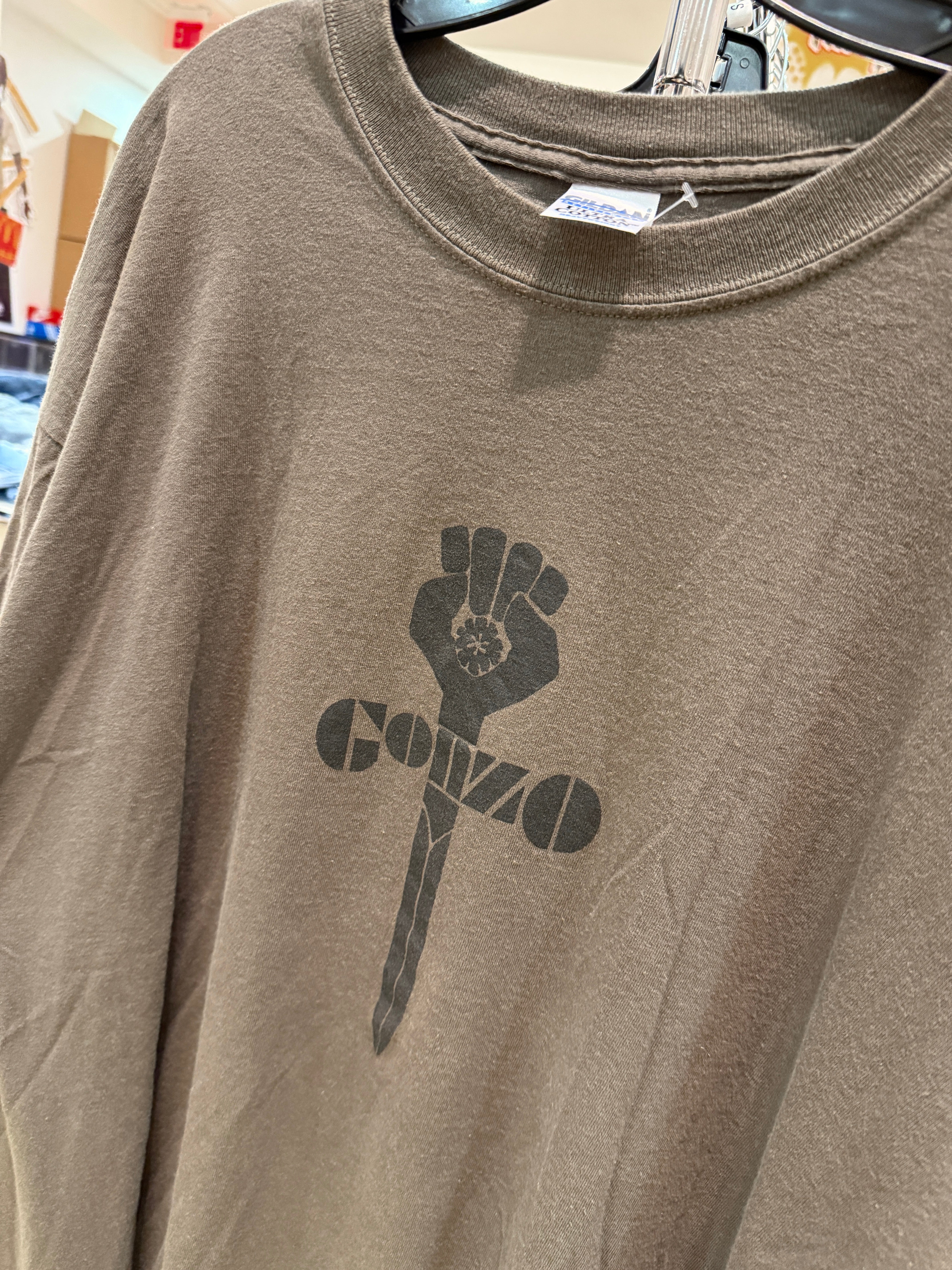 Y2K Hunter S. Thompson Gonzo Tee Olive Sz XXL