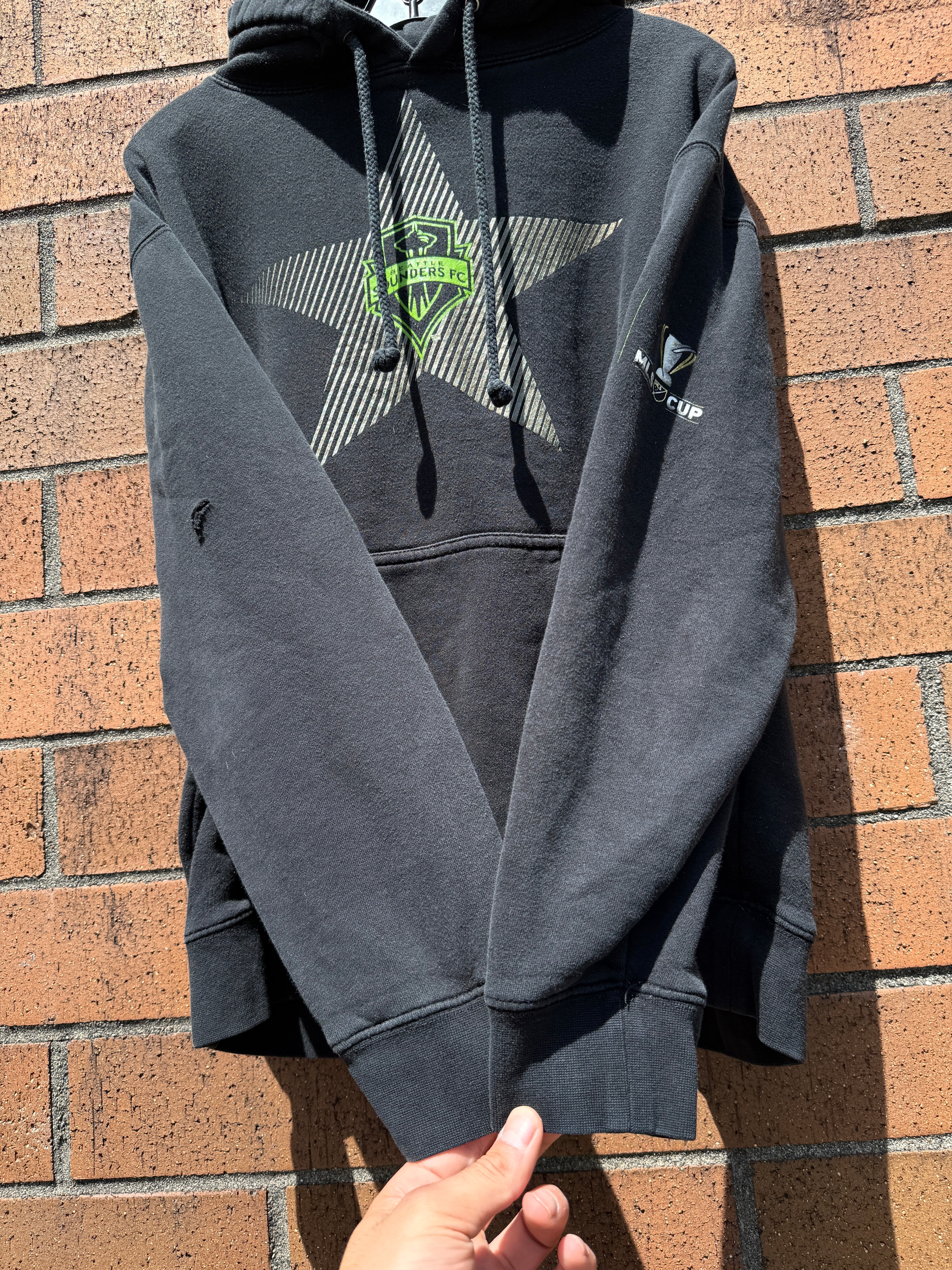 2010s Adidas Seattle Sounders MLS Cup Hoodie Size M