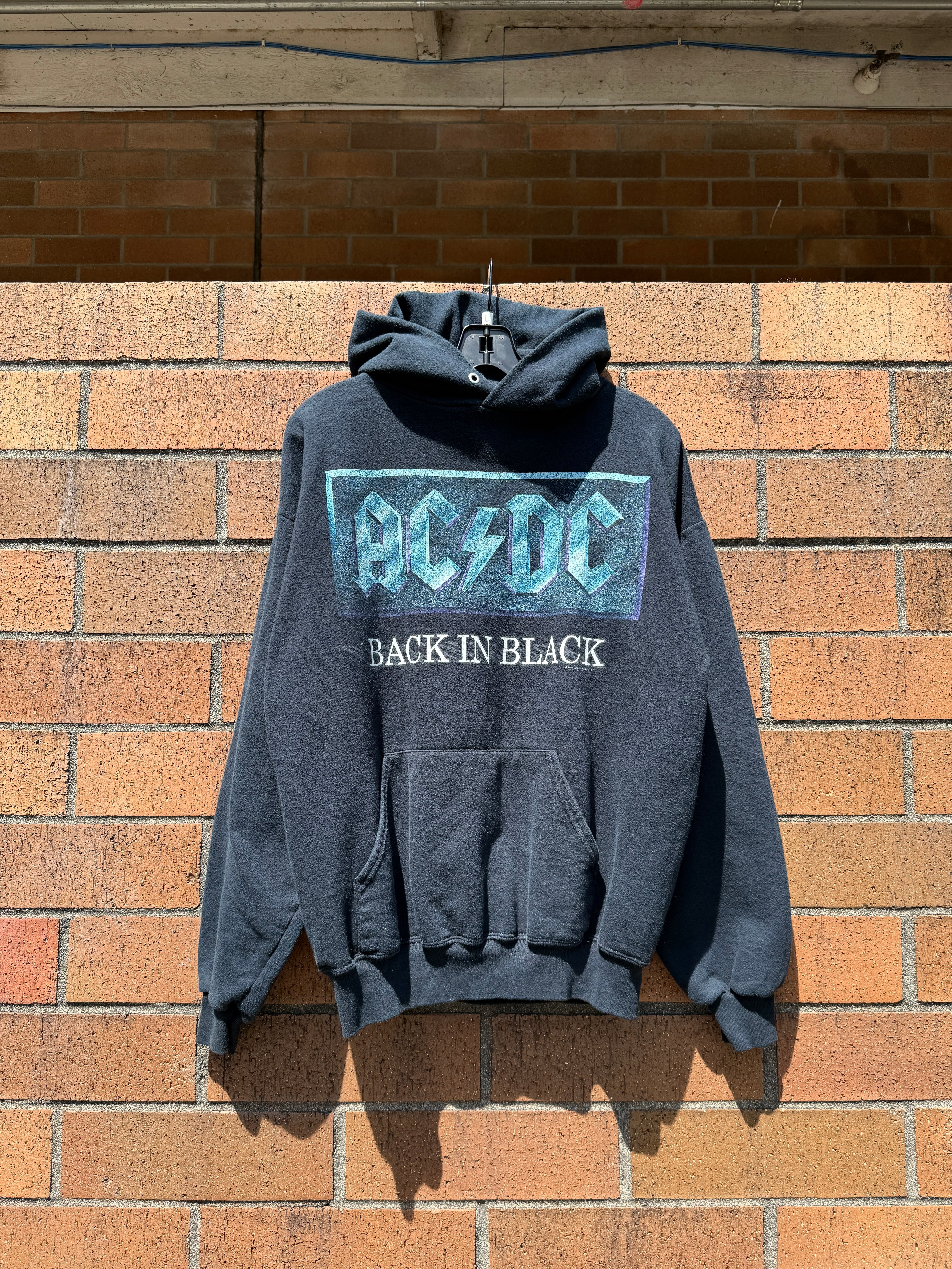 1996 ACDC Back in Black Hoodie Size L