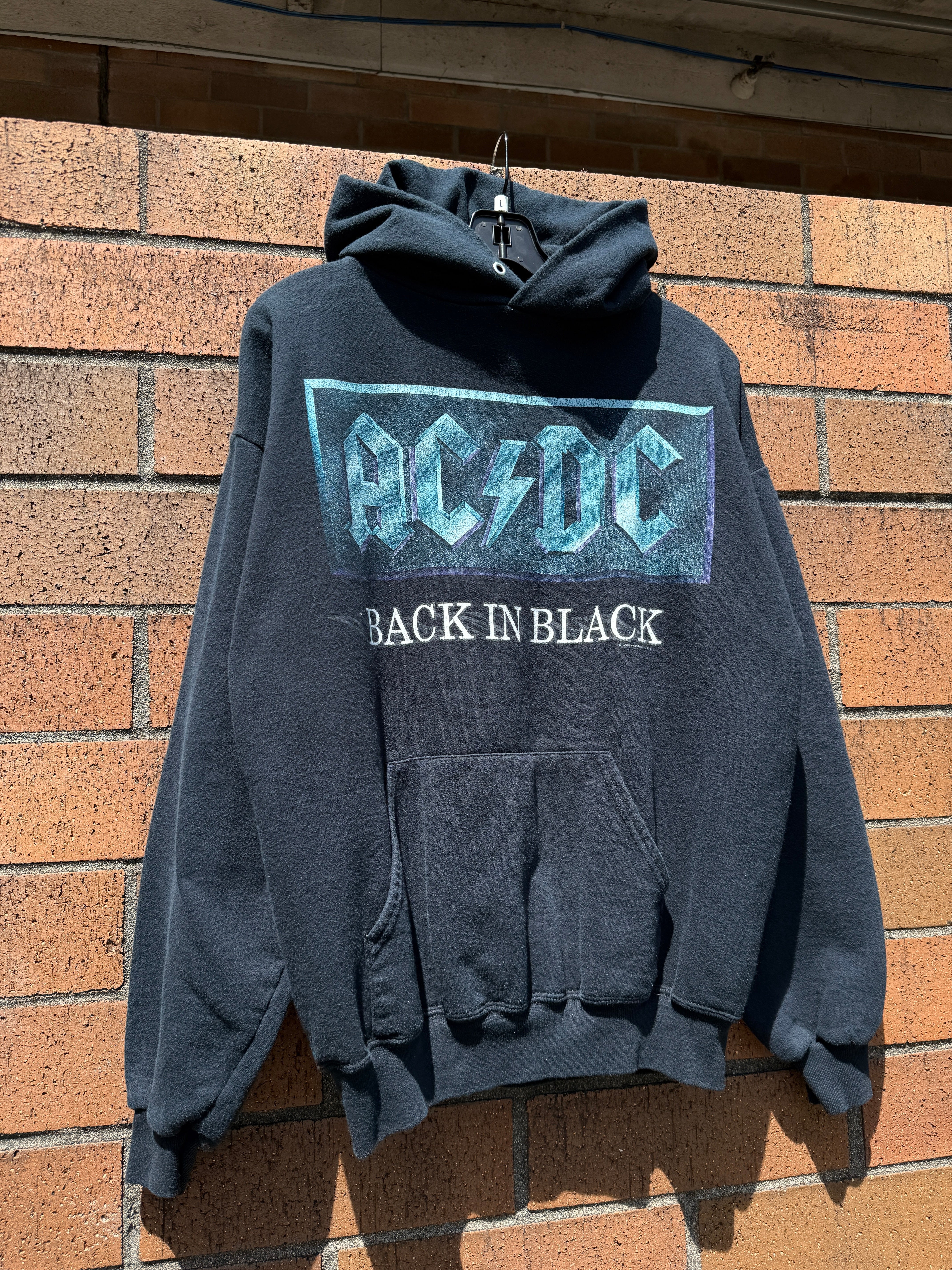 1996 ACDC Back in Black Hoodie Size L