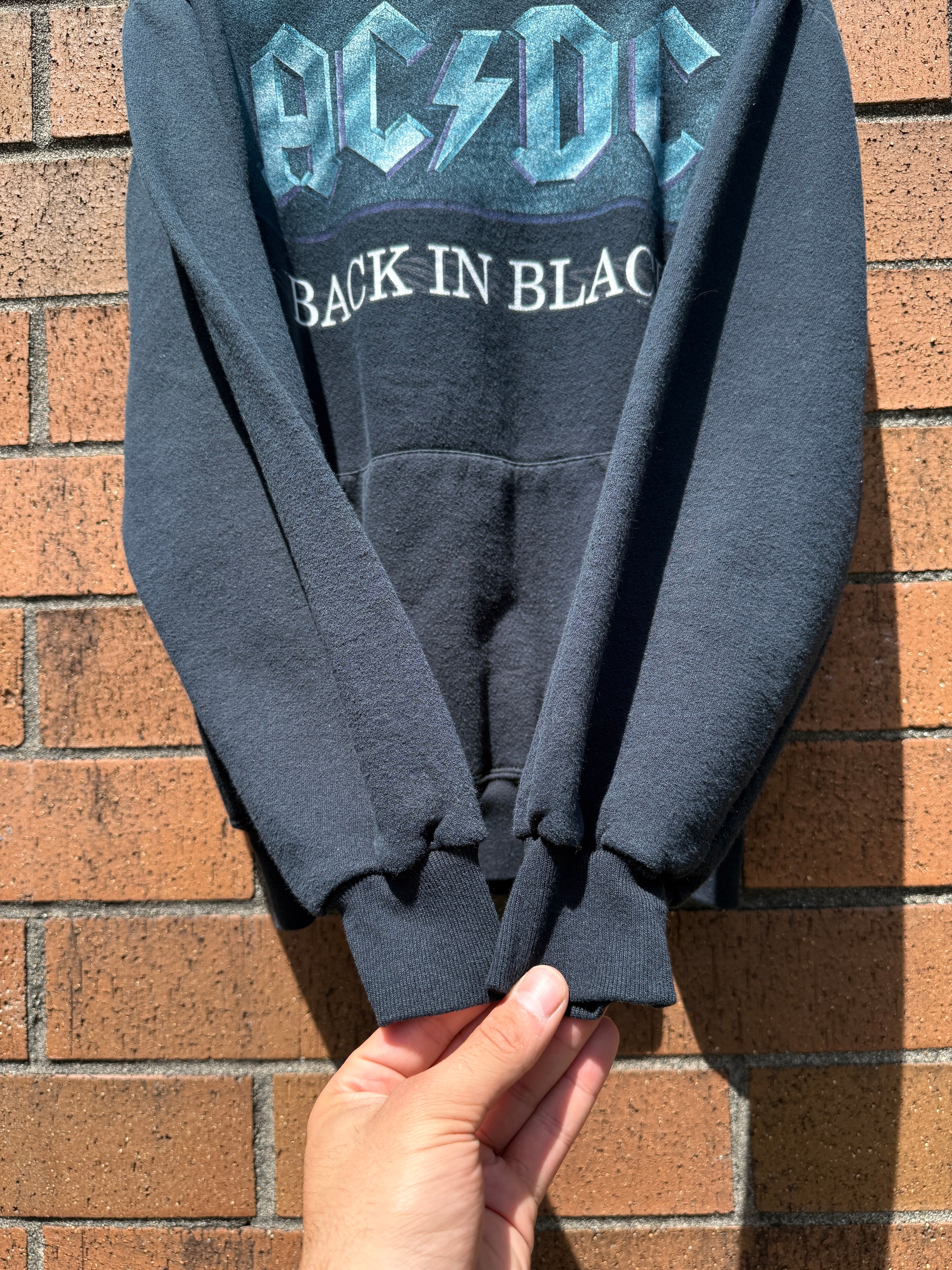 1996 ACDC Back in Black Hoodie Size L