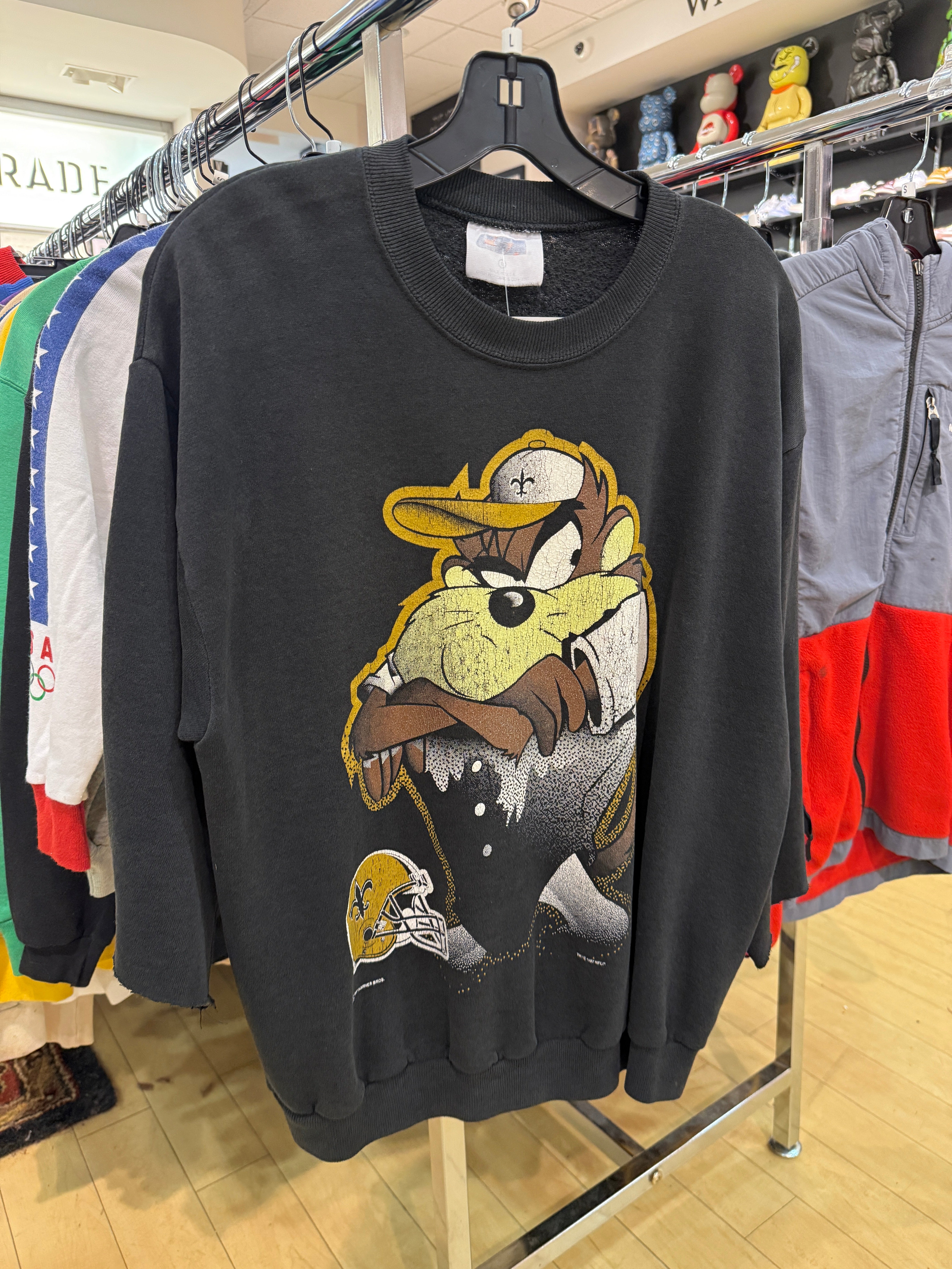 1997 Taz New Orleans Saints Crewneck Sz L