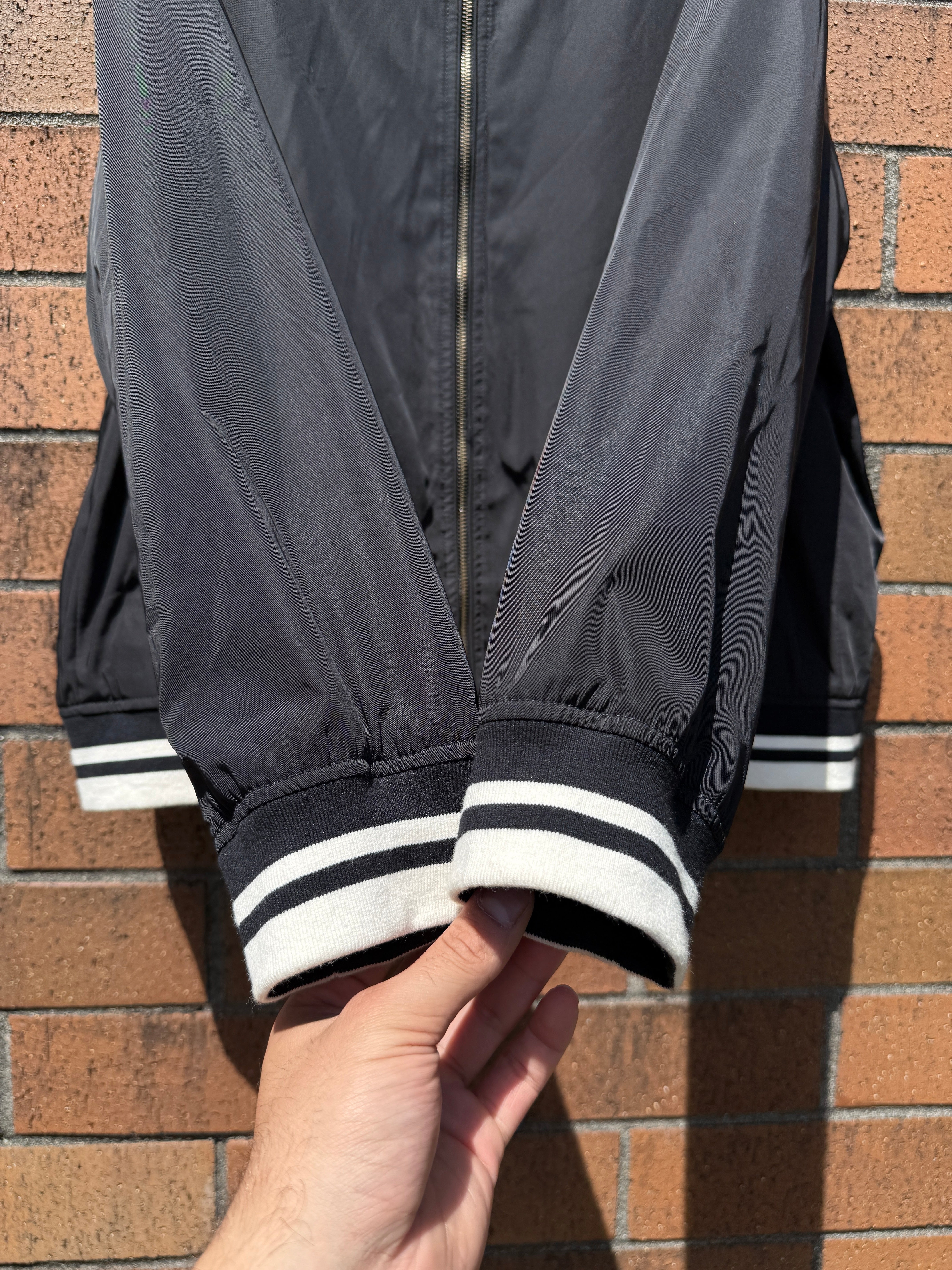 2016 American Eagle Tiger Lined Satin Bomber Jacket Size XL