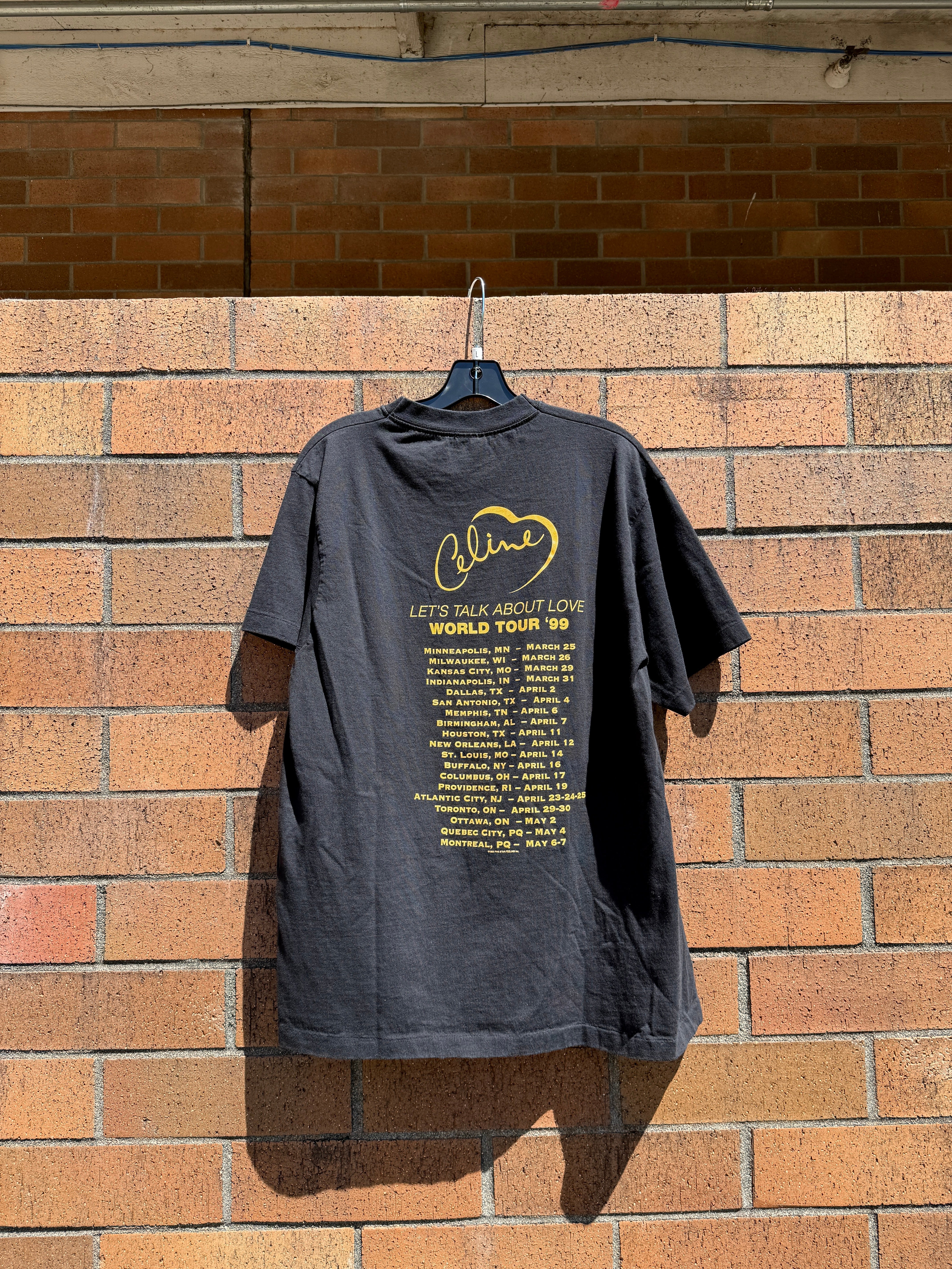 1998 Celine Dion Let's Talk About Love Tour Tee Size L