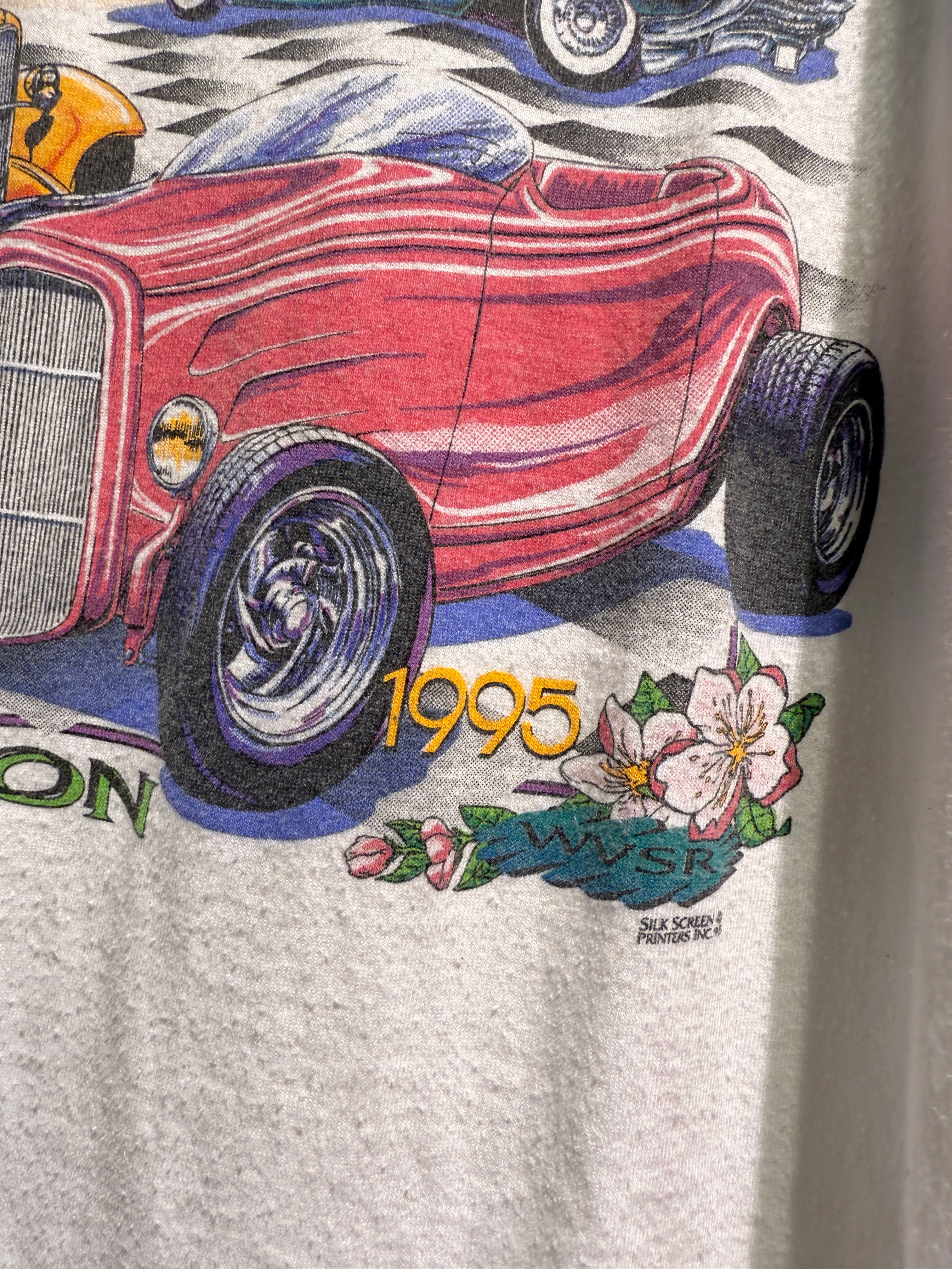 1995 Apple Blossom Hot Rod Car Show Tee Sz XL