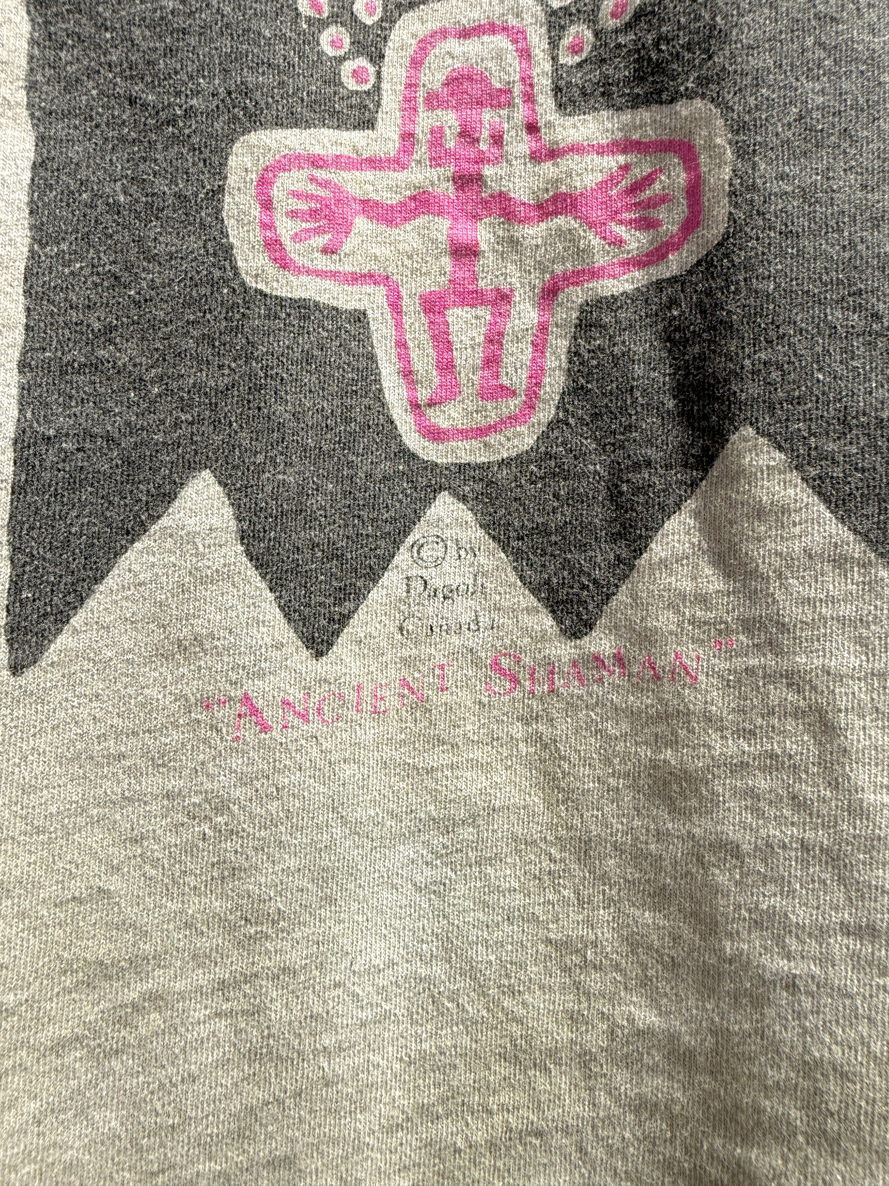 90s Ancient Shaman Cave Art Vancouver Dagoli Tee Size L