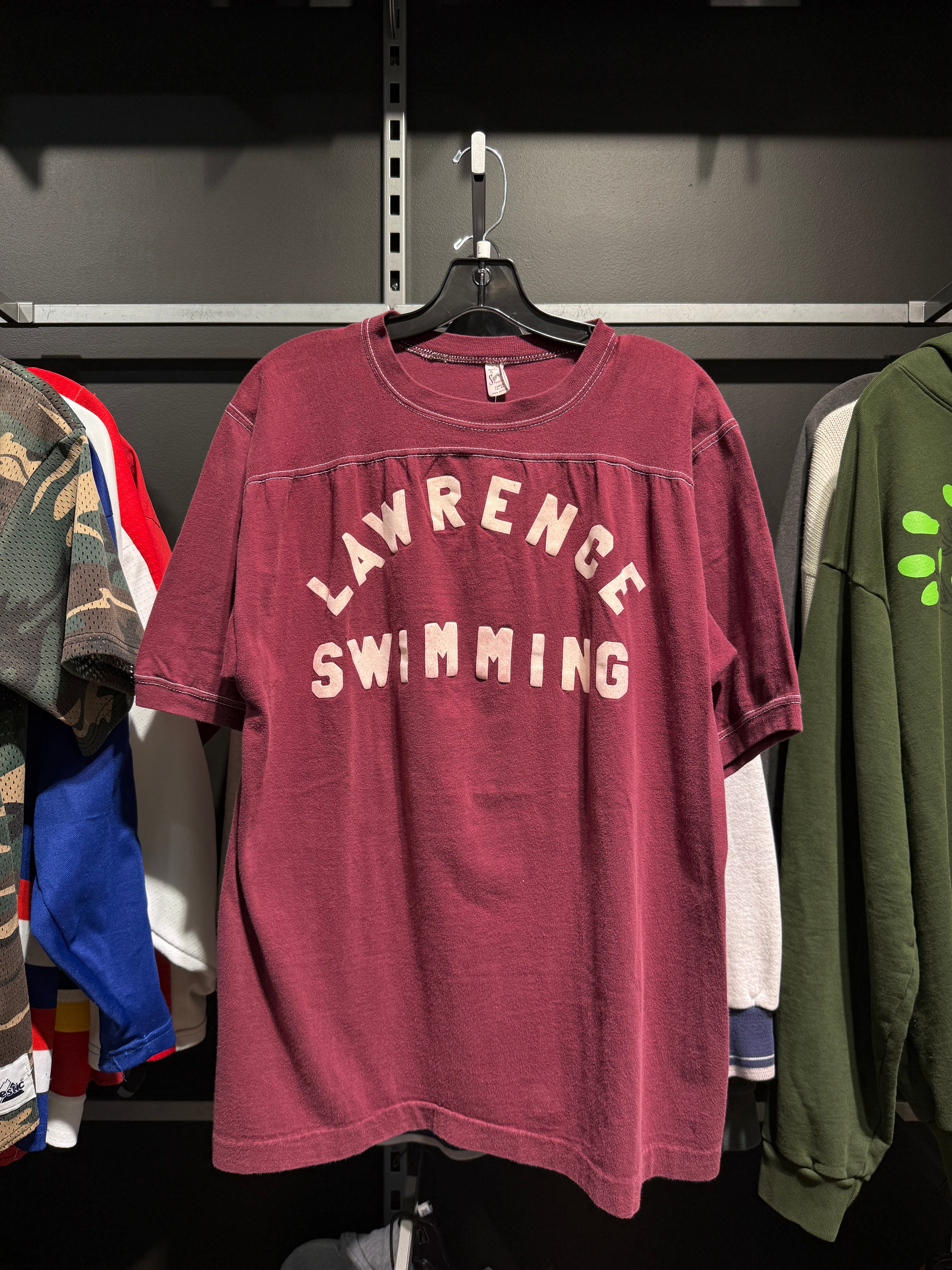 70s Lawrence Swimming Raglan Top Sz L