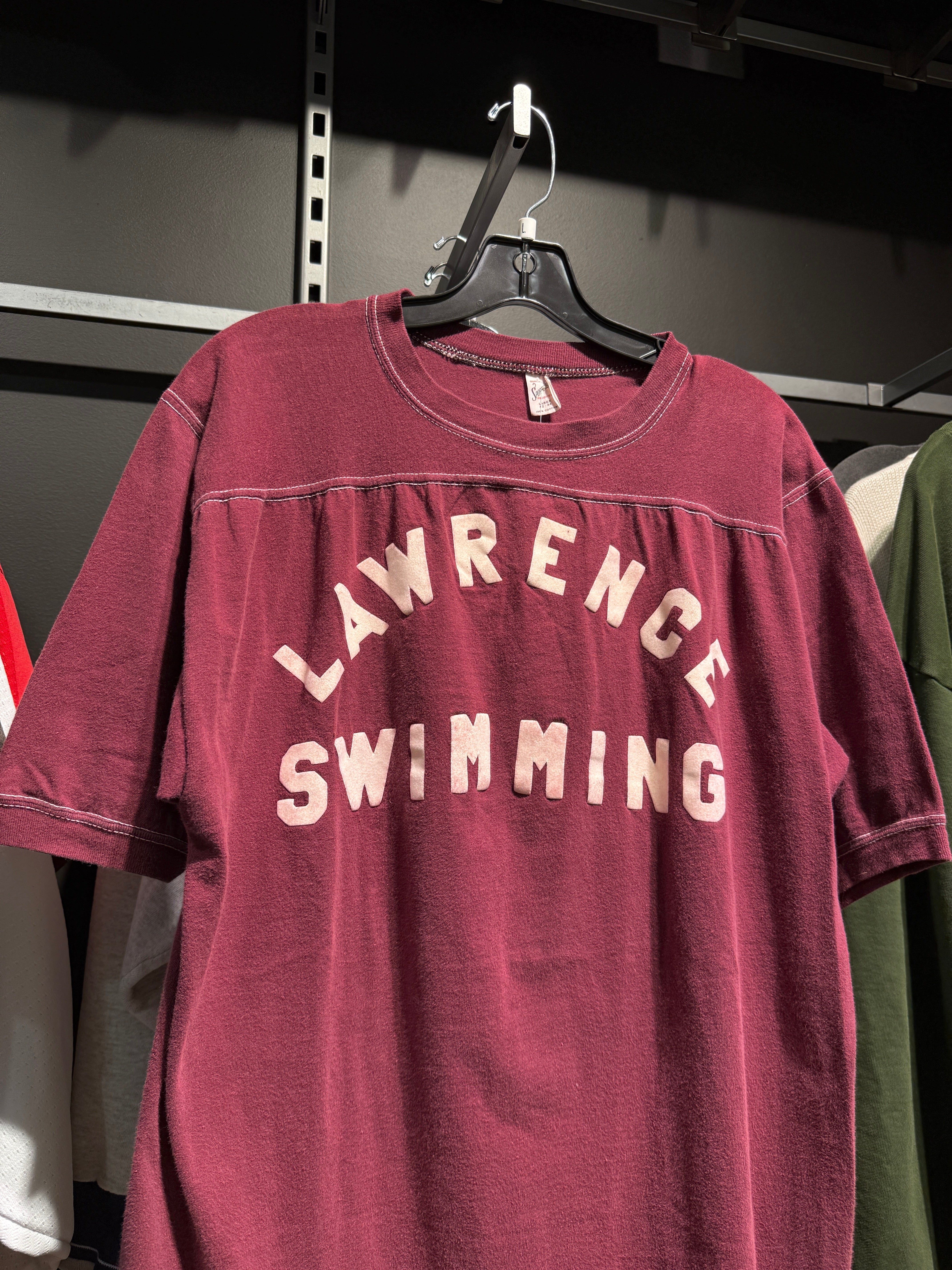 70s Lawrence Swimming Raglan Top Sz L