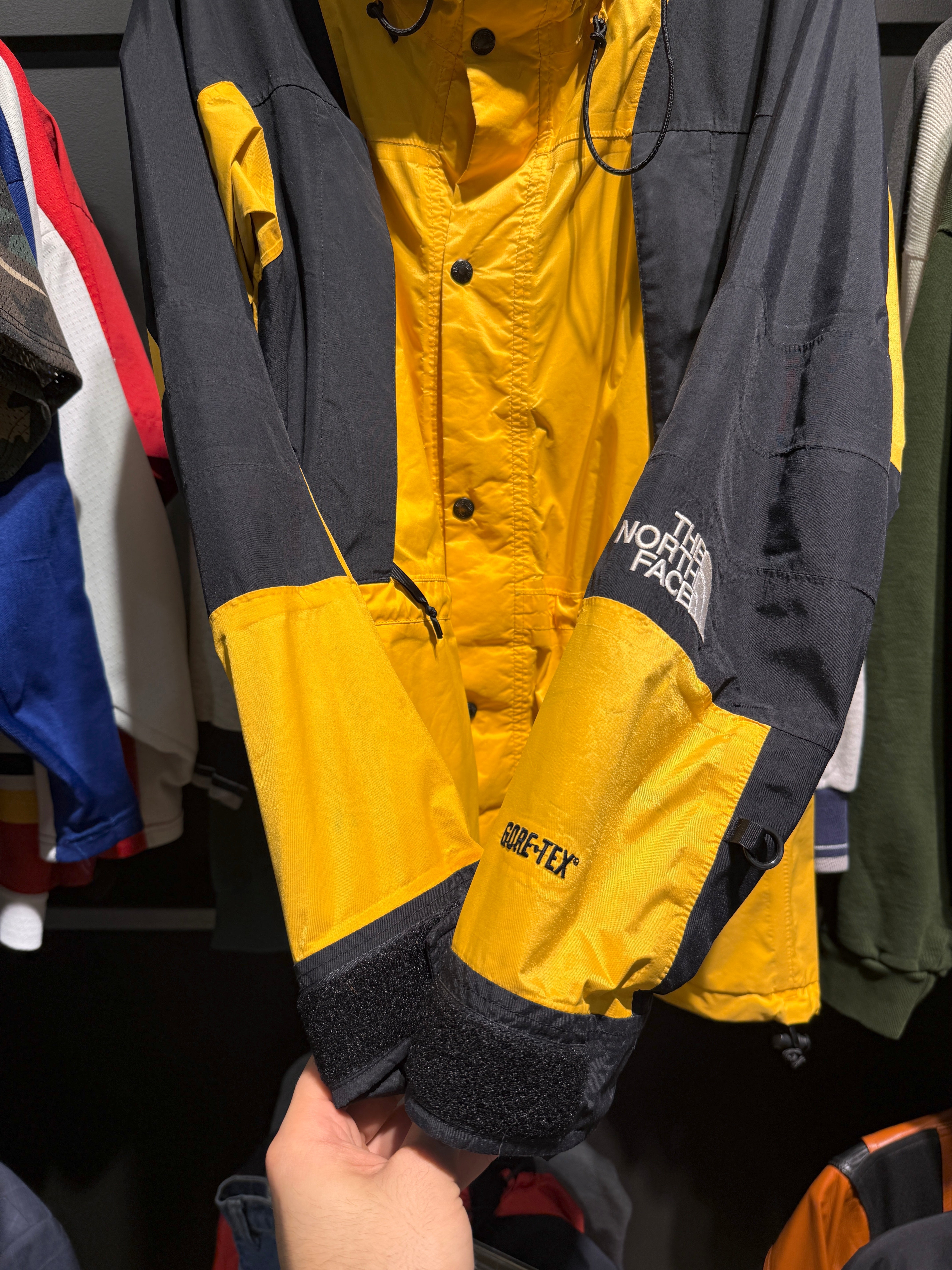 90s The North Face Mountain Jacket Black / Yellow Sz Small