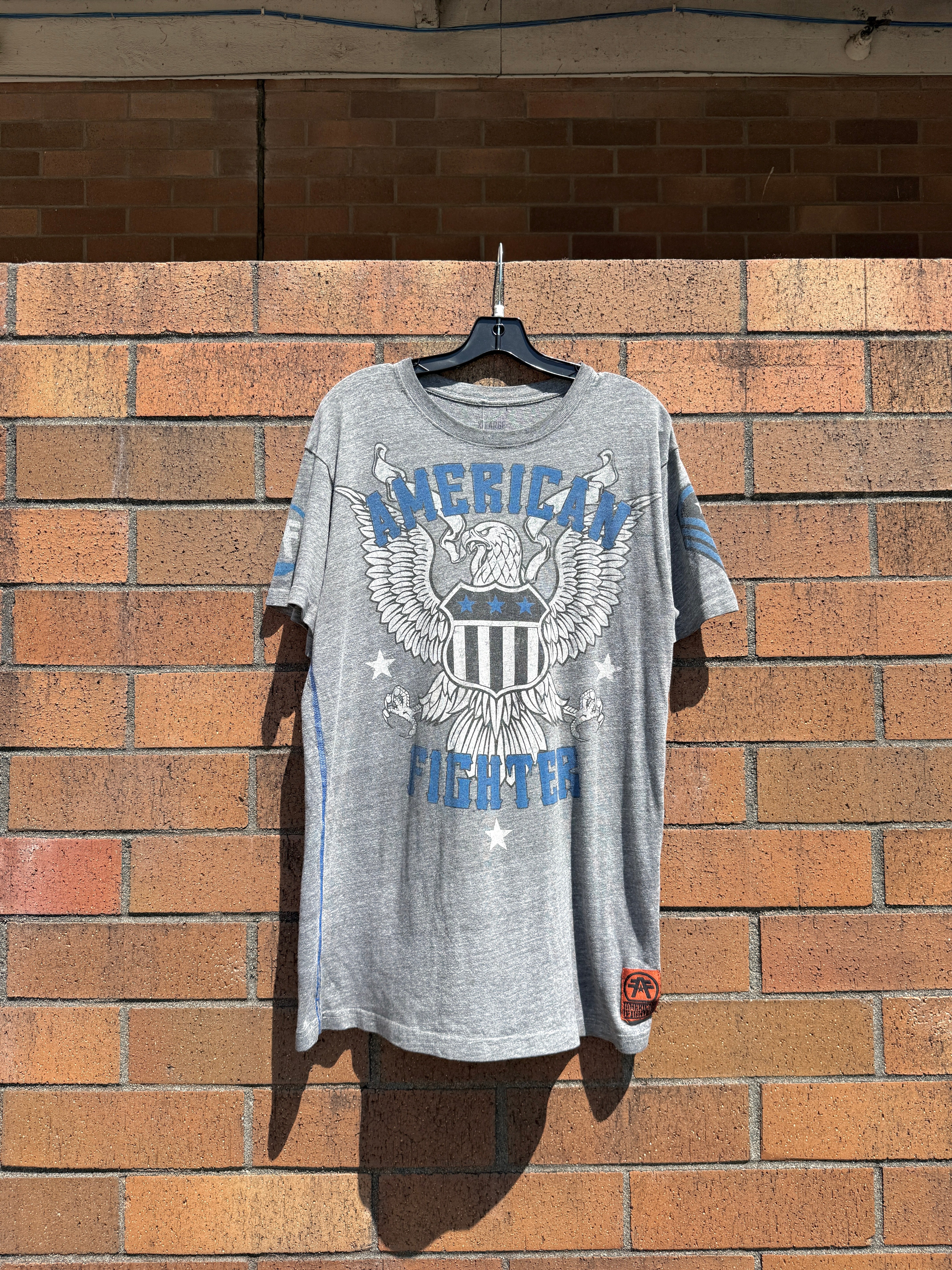 Y2K Affliction American Fighter Tee Grey Size XL