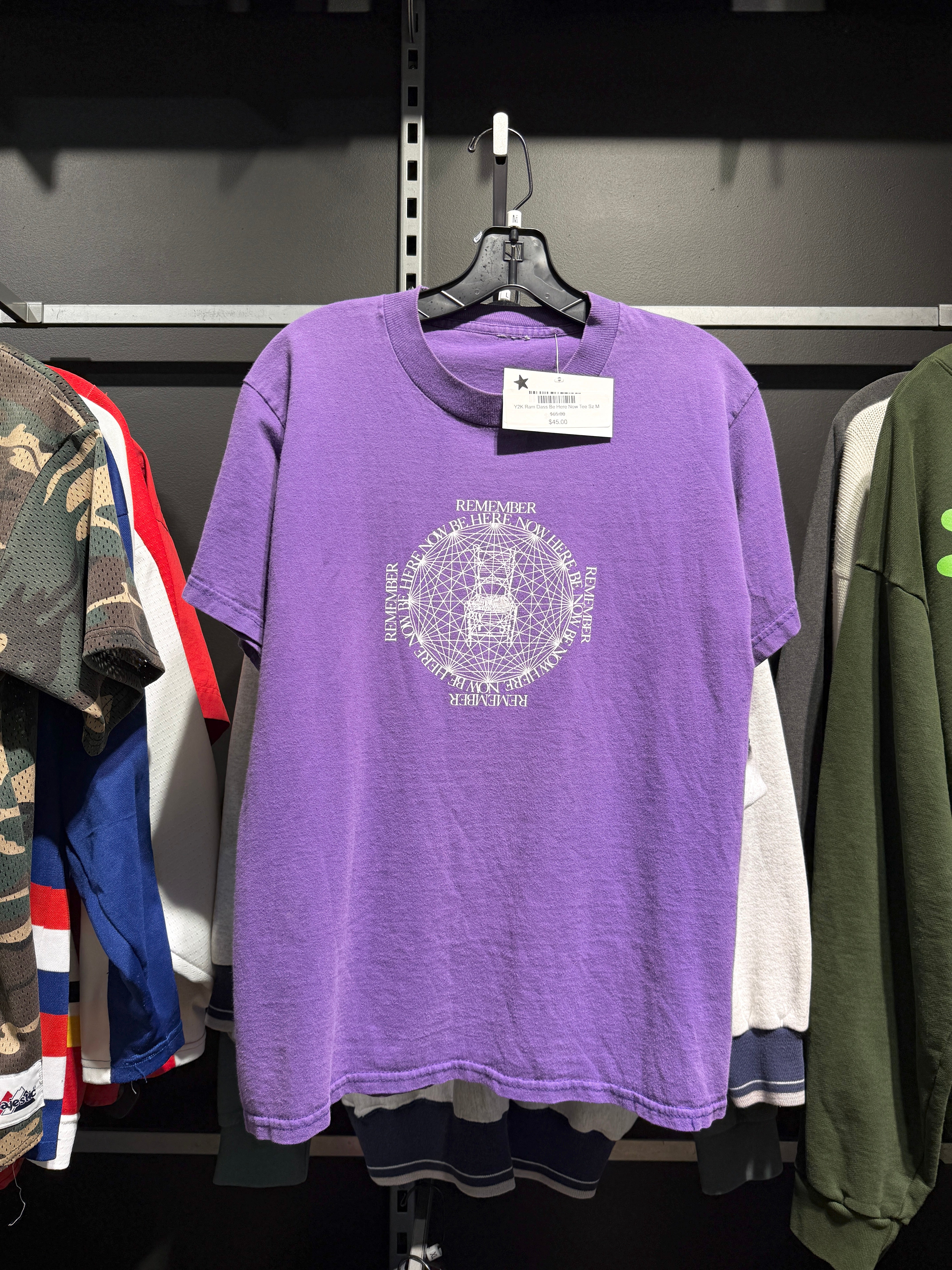 Y2K Ram Dass Be Here Now Tee Sz M