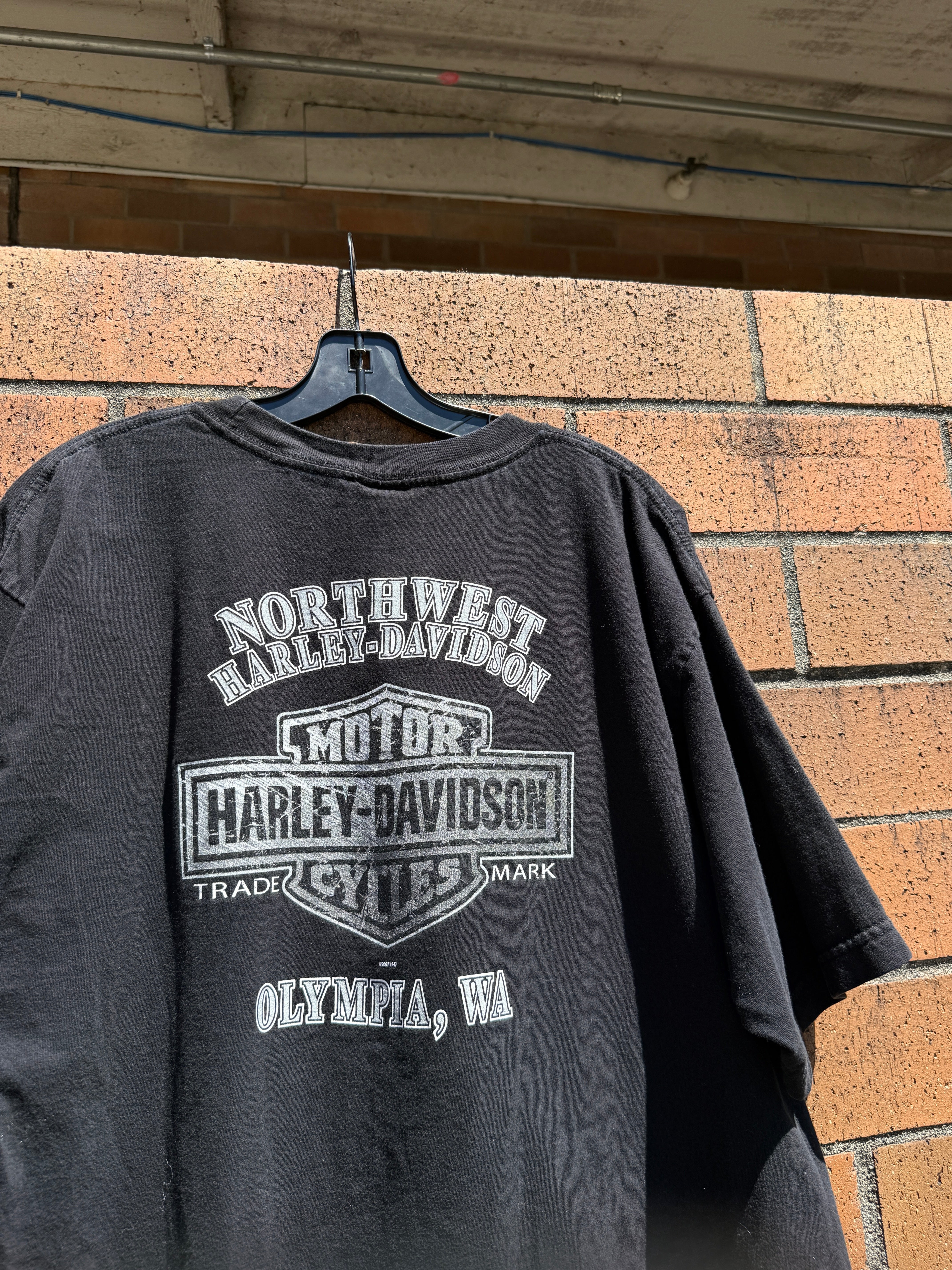 2007 Harley Davidson Olympia Classic Black Tee Size XXL