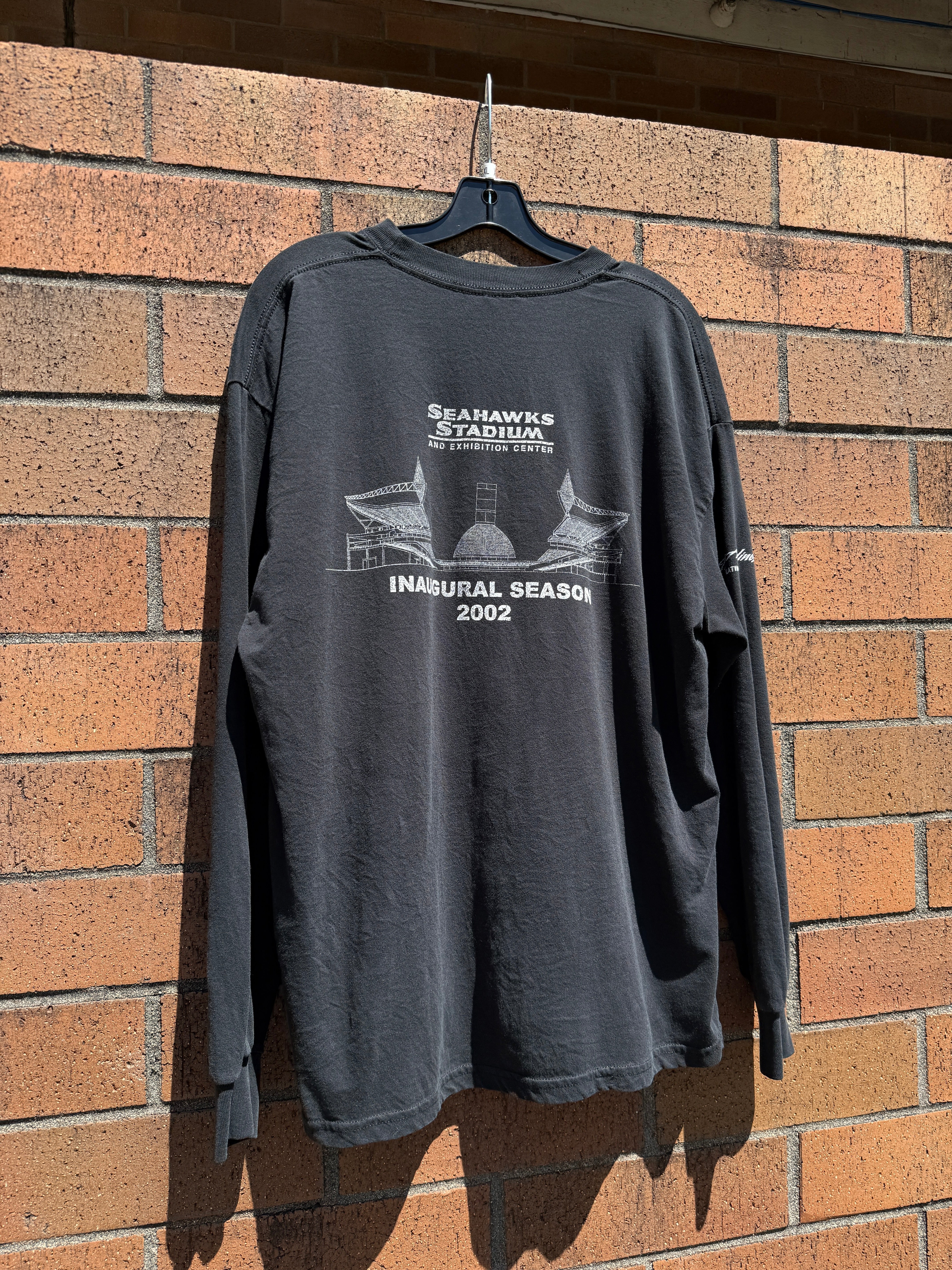 2002 Seahawks Stadium Inaugural Season Long Sleeve Tee Size XL