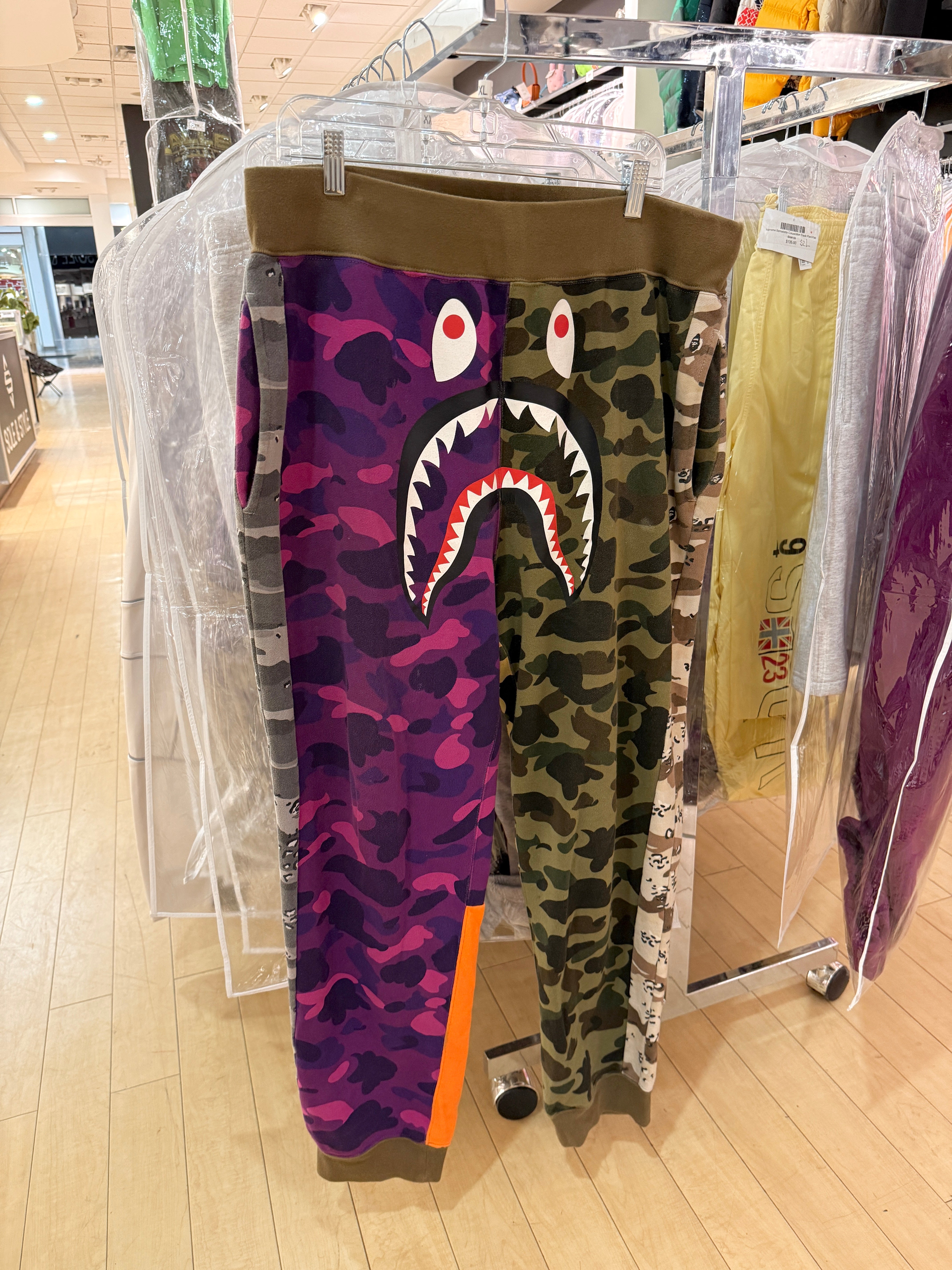Bape Mix Camo Shark Sweatpants Sz XXL (USED)
