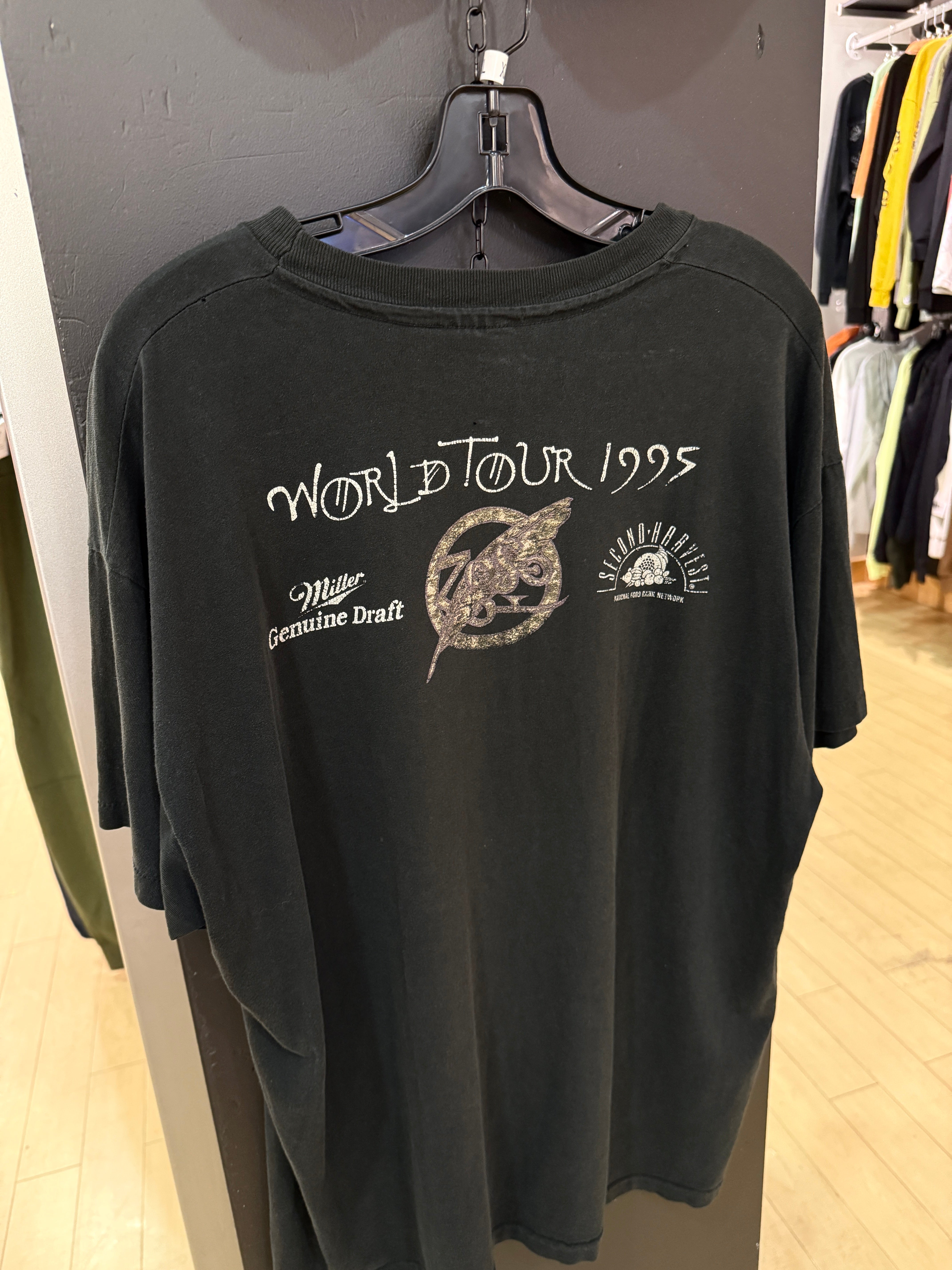 1995 Jimmy Page & Robert Plant World Tour Tee Sz XL