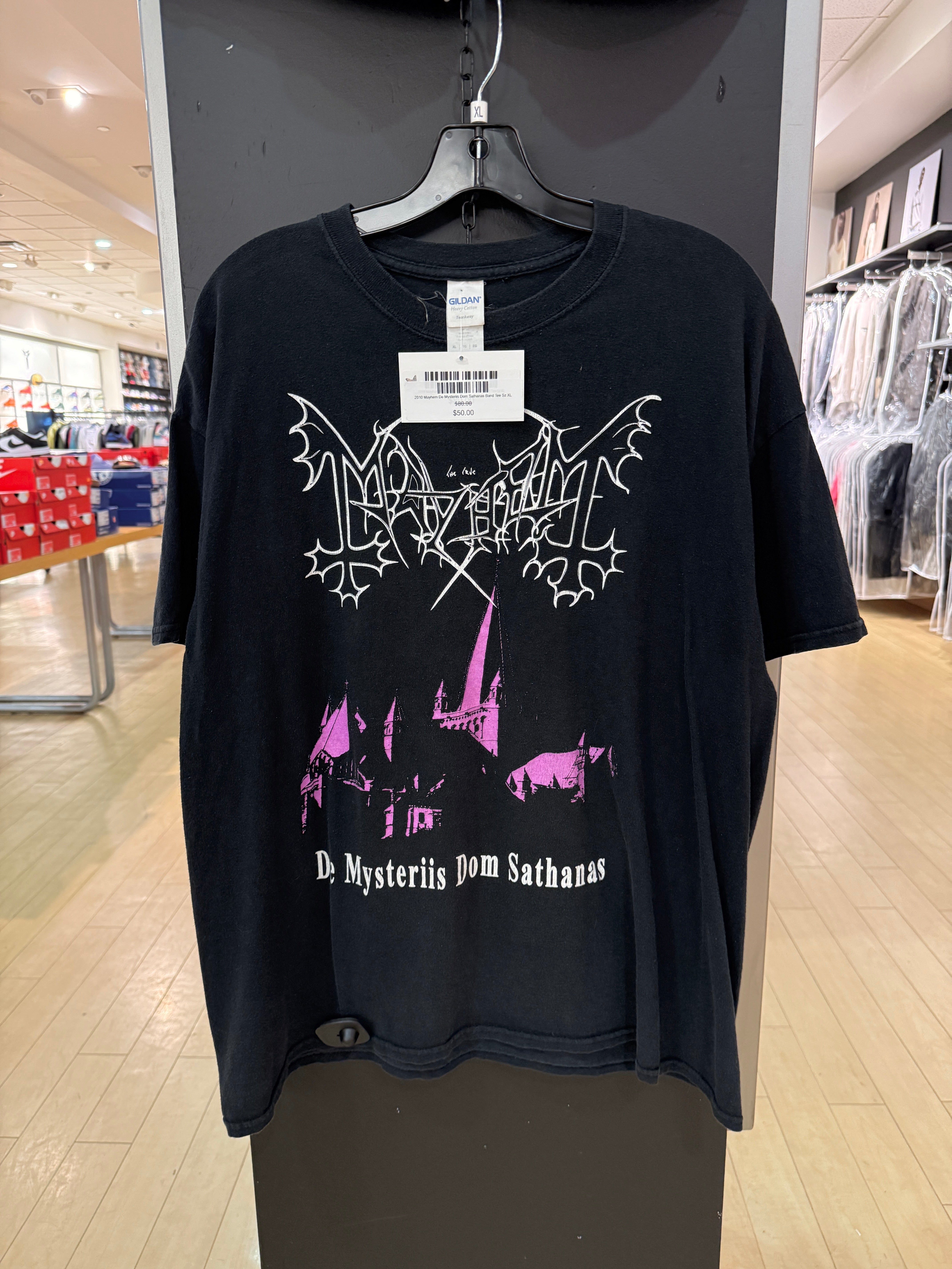 2010 Mayhem De Mysteriis Dom Sathanas Band Tee Sz XL