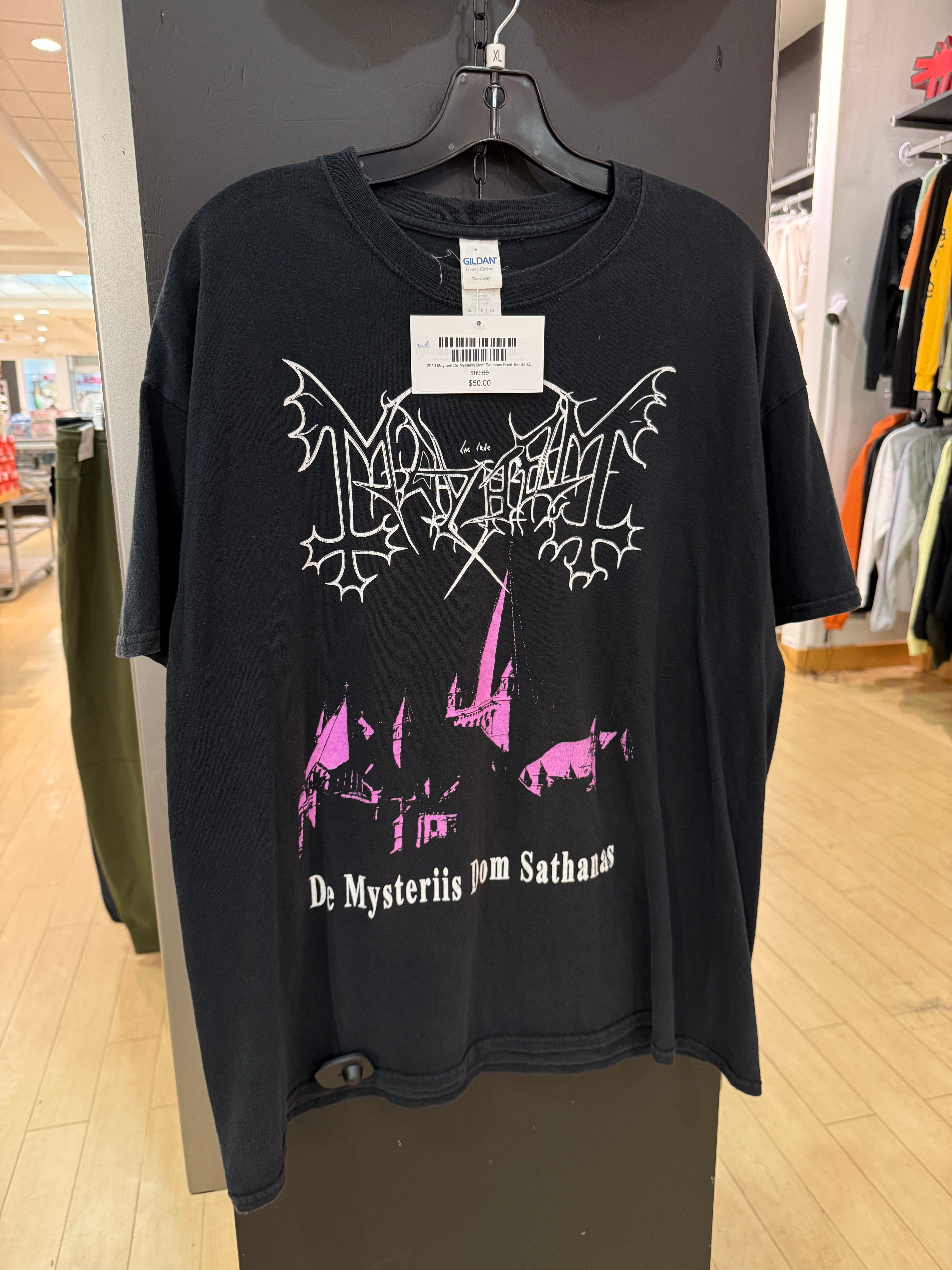 2010 Mayhem De Mysteriis Dom Sathanas Band Tee Sz XL