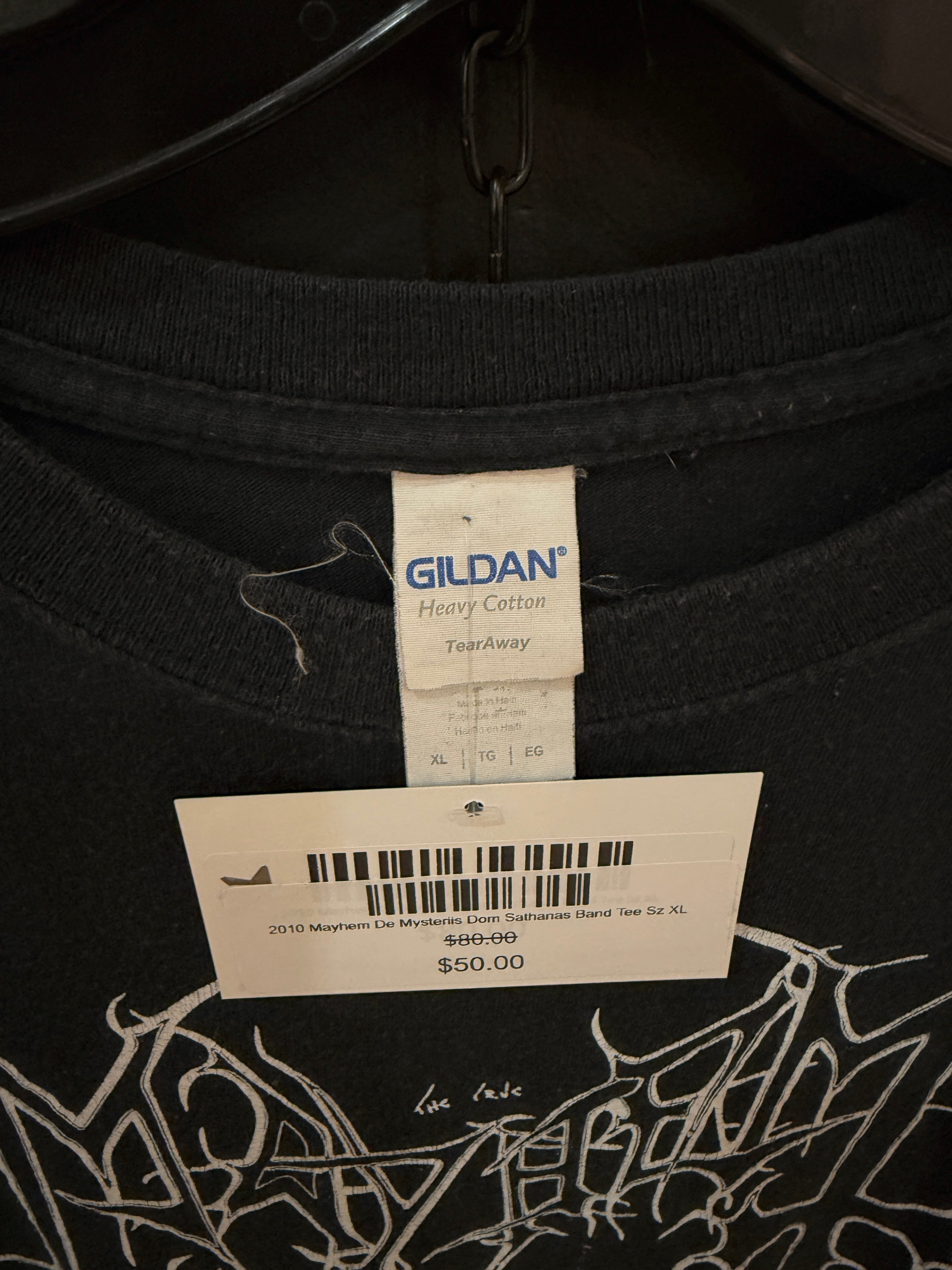 2010 Mayhem De Mysteriis Dom Sathanas Band Tee Sz XL
