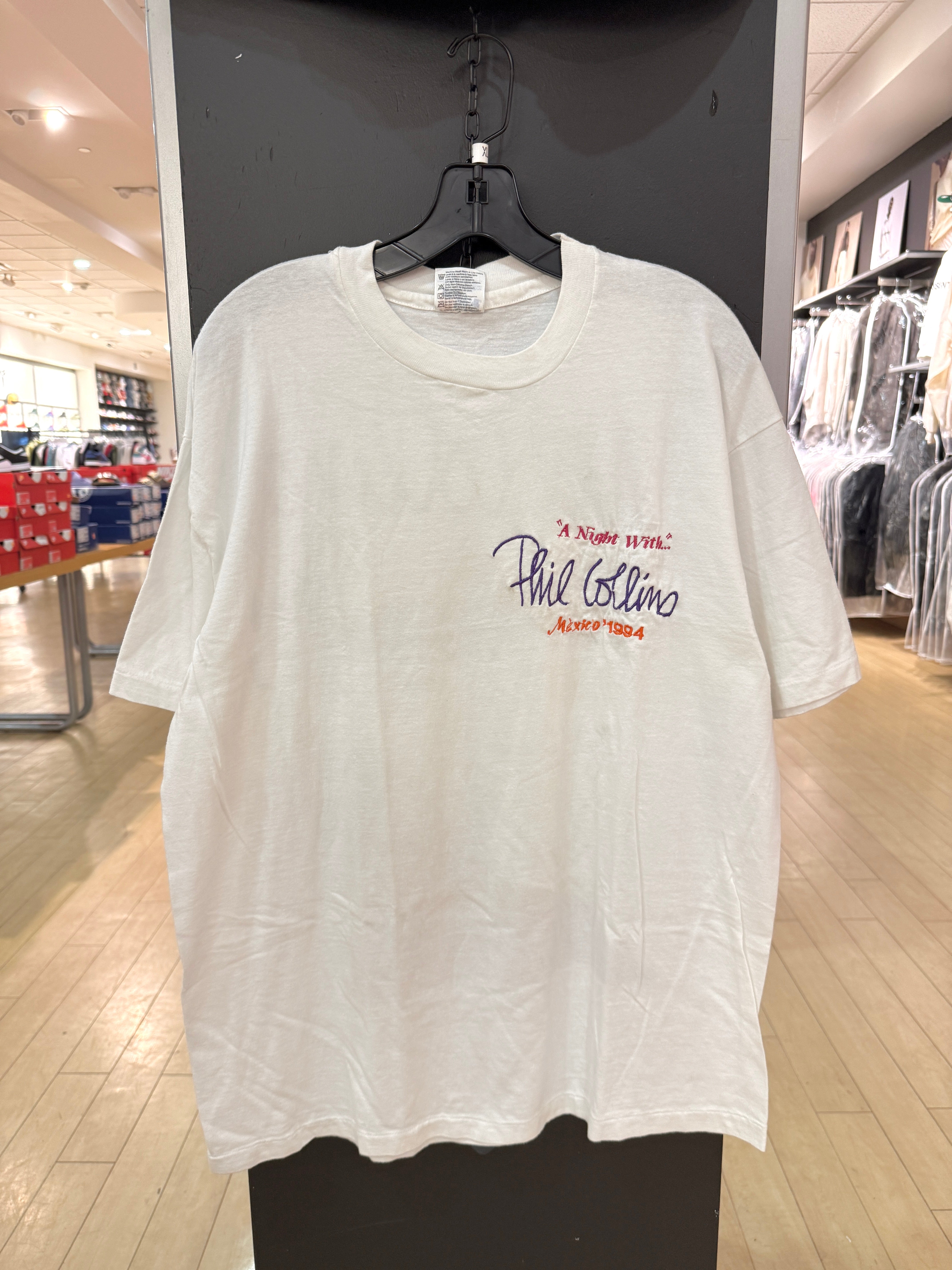 1994 Phil Collins Rare Bootleg Tour Tee Sz XL