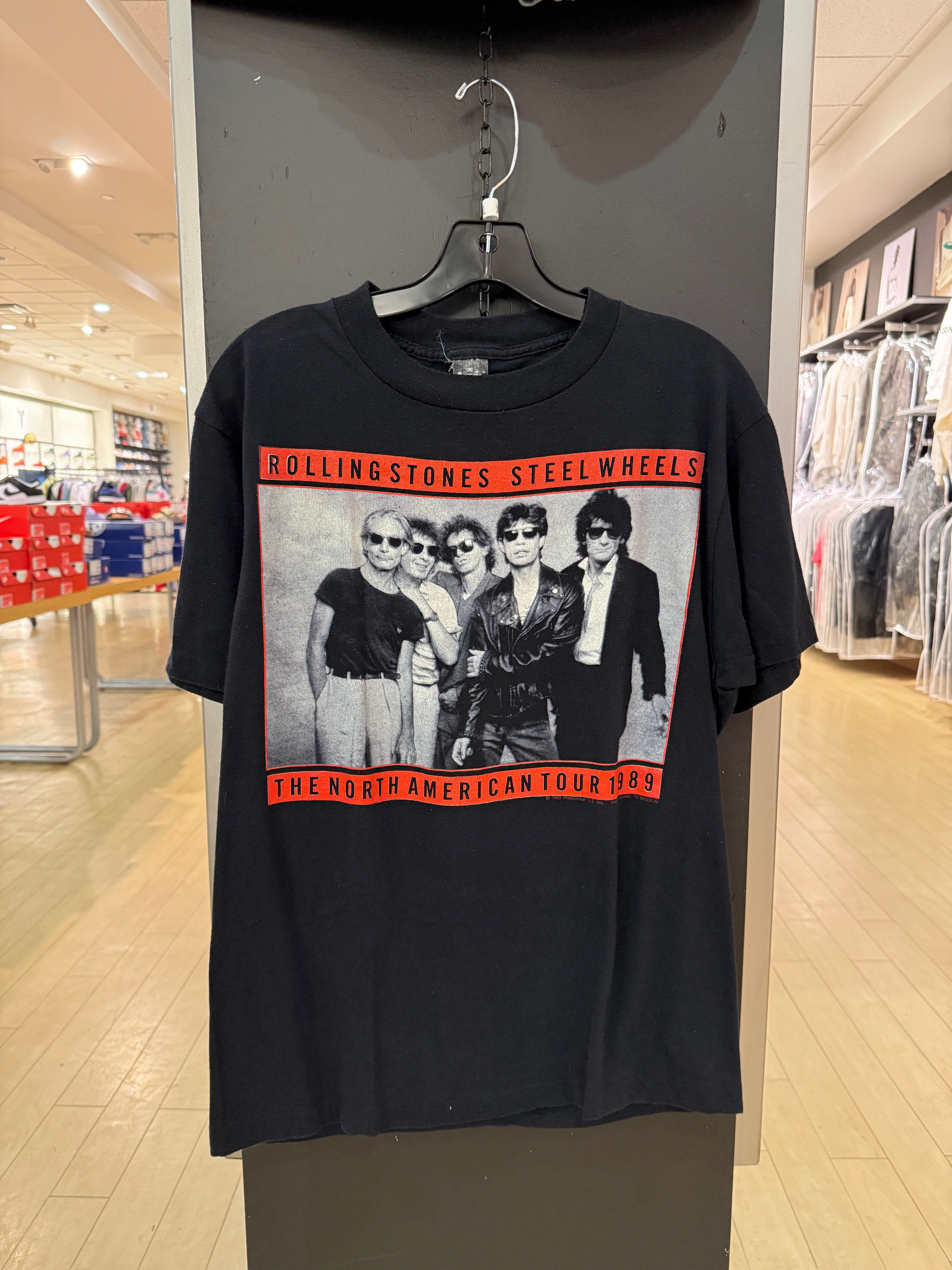 1989 Rolling Stones Steel Wheels Tour Tee Sz XL