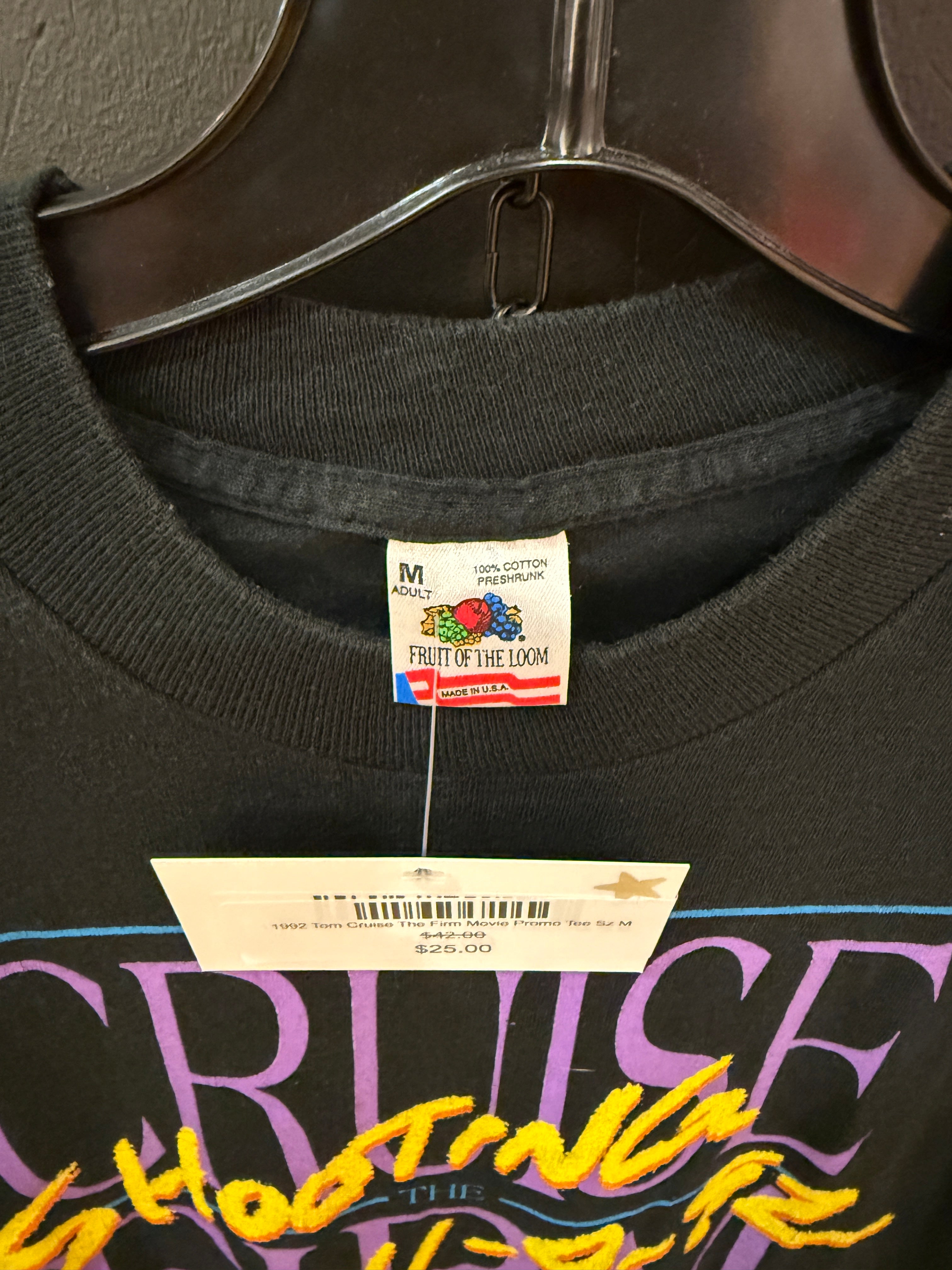 1992 Tom Cruise The Firm Movie Promo Tee Sz M