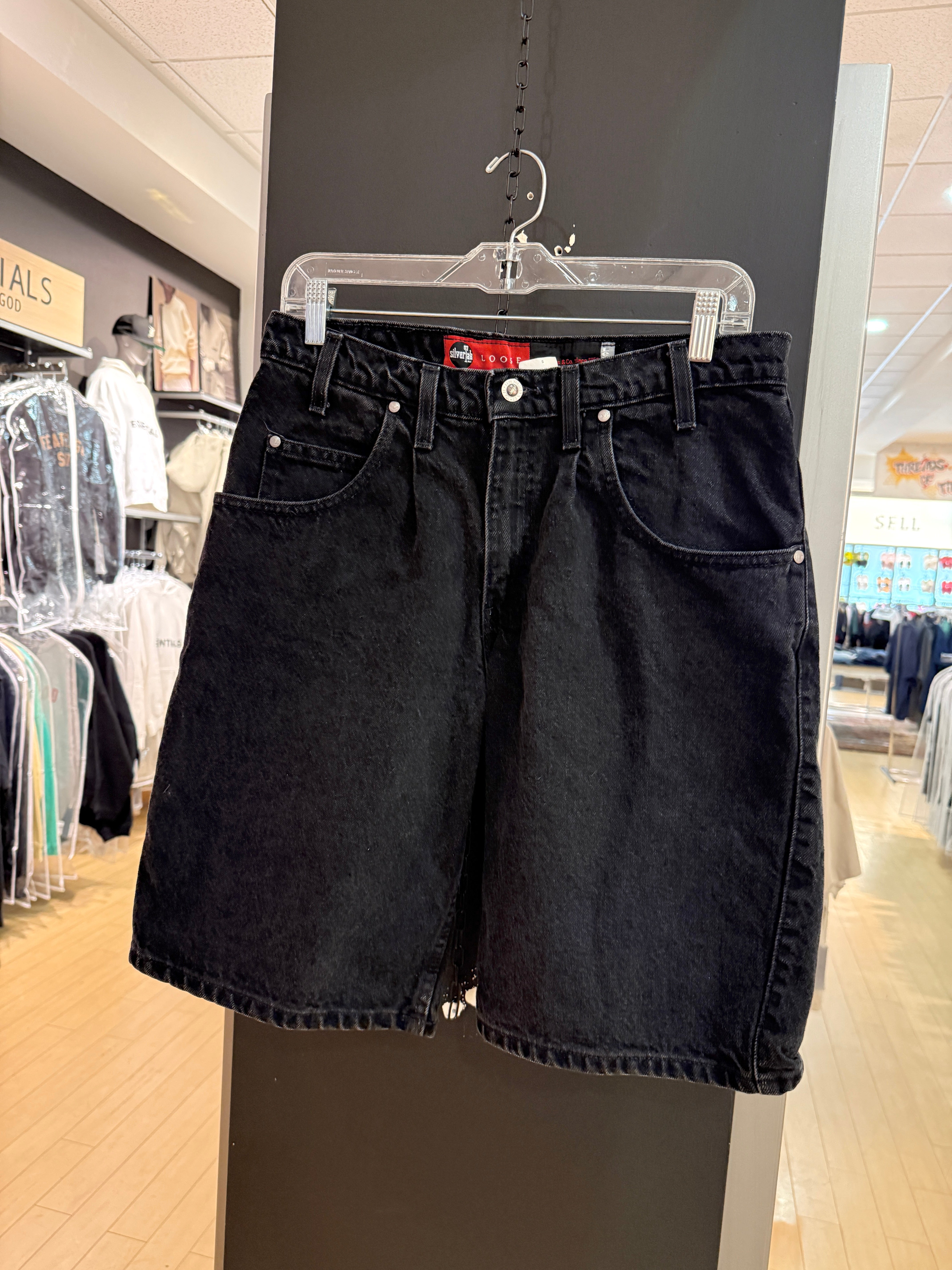 90s Levi's Silver Tab Black Denim Jorts Size 32